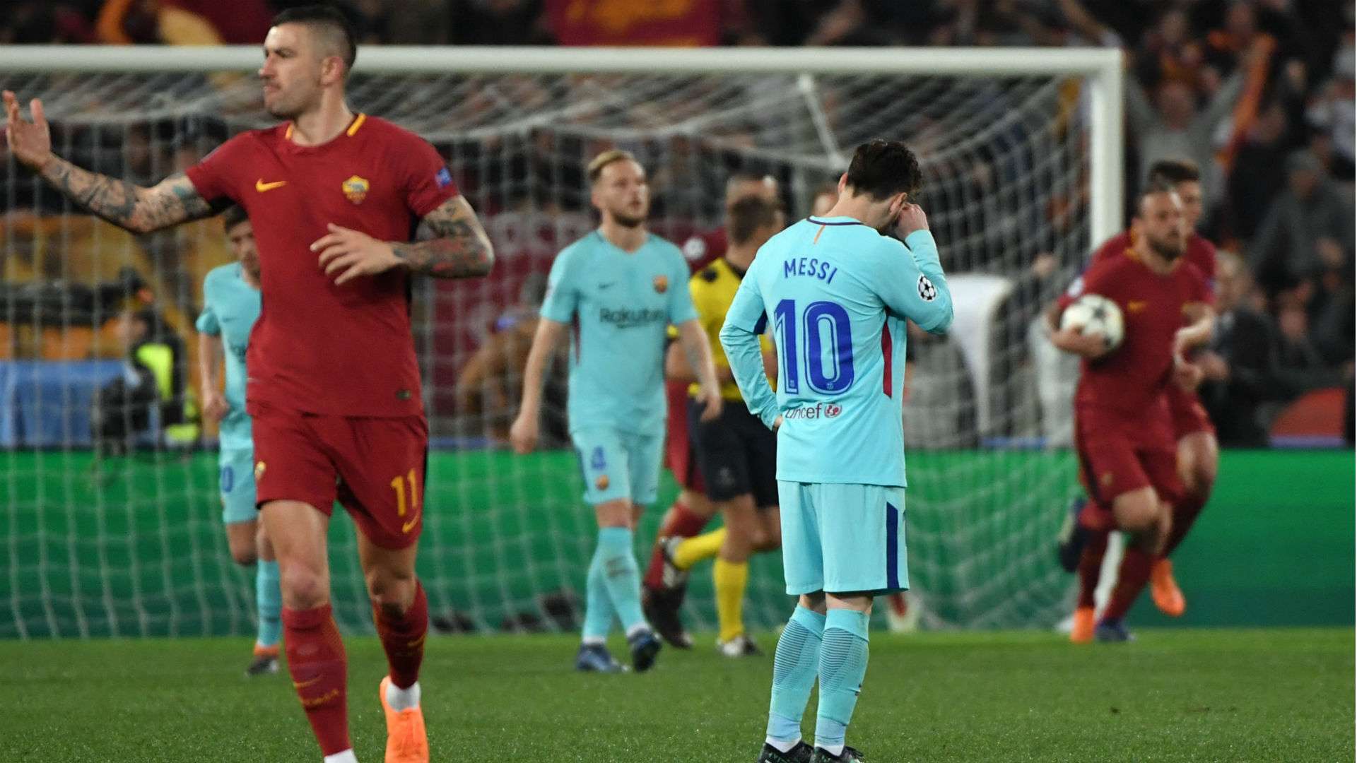 Lionel Messi Barcelona Roma Champions League