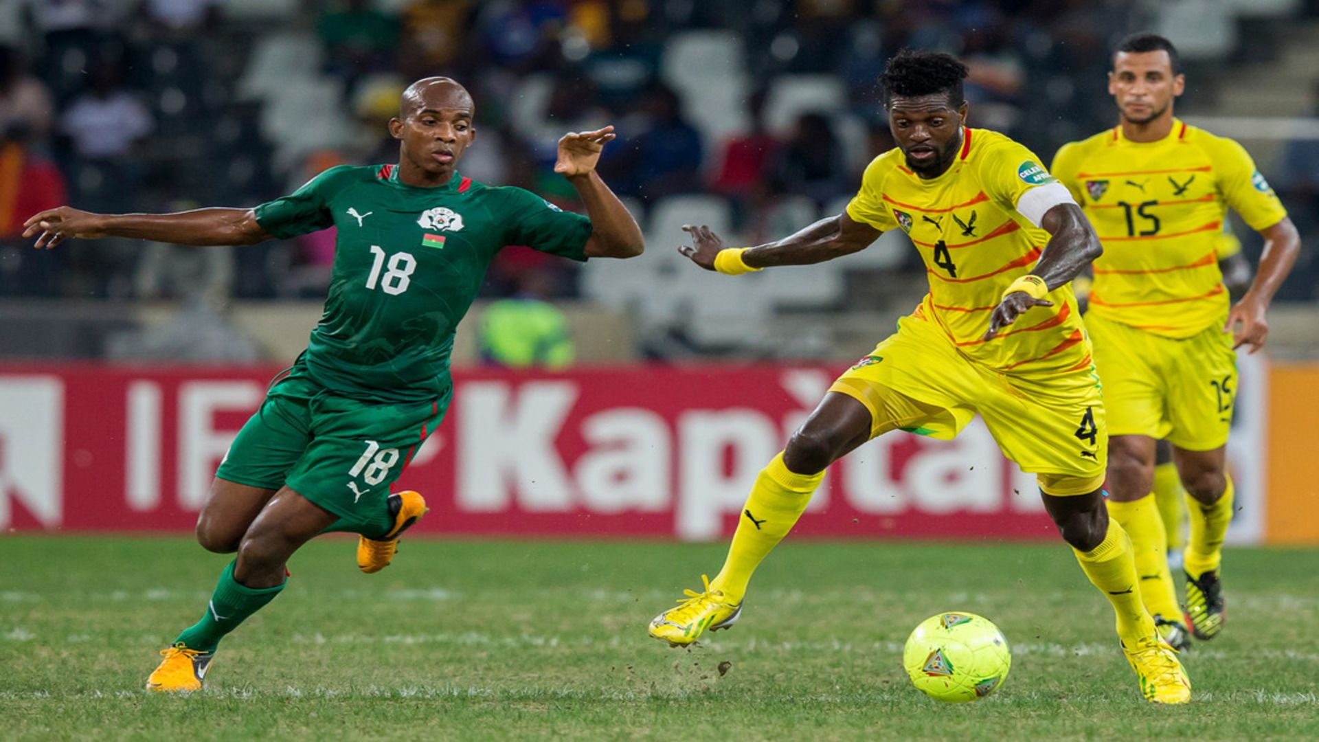 Charles Kabore of Burkina Faso and Emmanuel Adebayor of Togo
