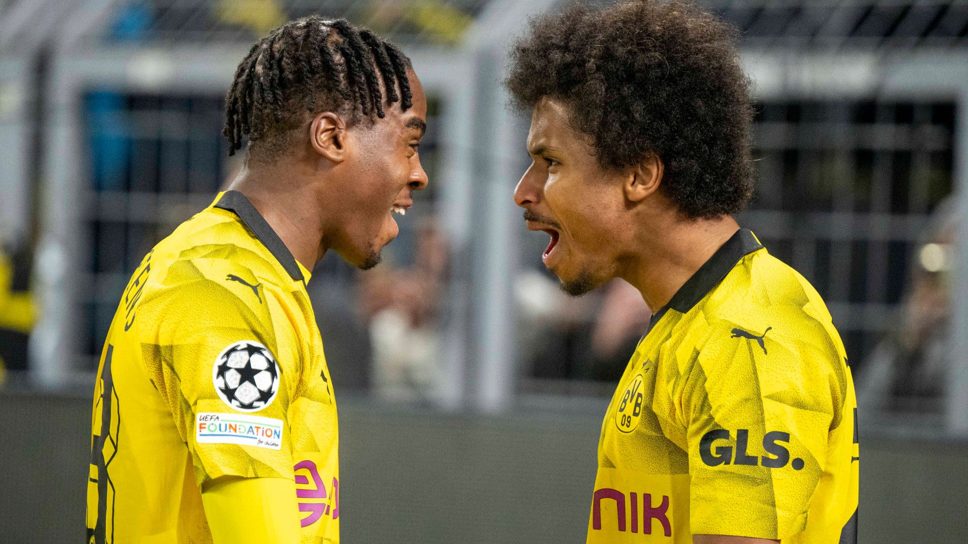 GERMANY ONLY: JAMIE BYNOE-GITTENS KARIM ADEYEMI BORUSSIA DORTMUND