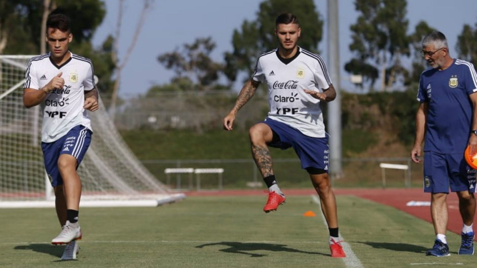 Lautaro Martinez Mauro Icardi Argentina Entrenamiento 04092018