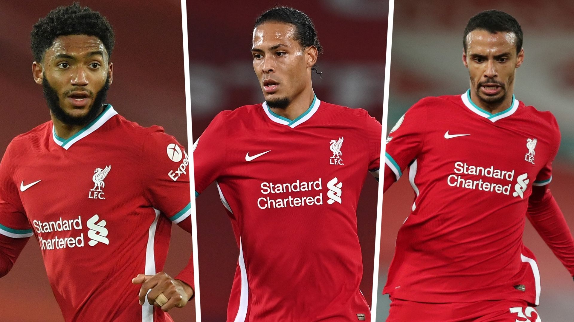 Joe Gomez Virgil van Dijk Joel Matip Liverpool