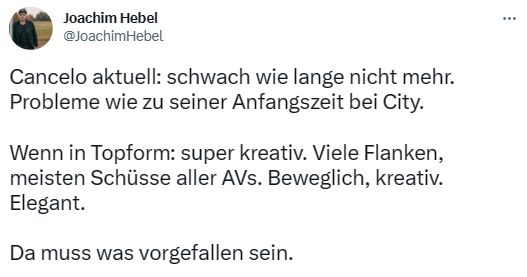 Netzreaktionen Cancelo Bayern
