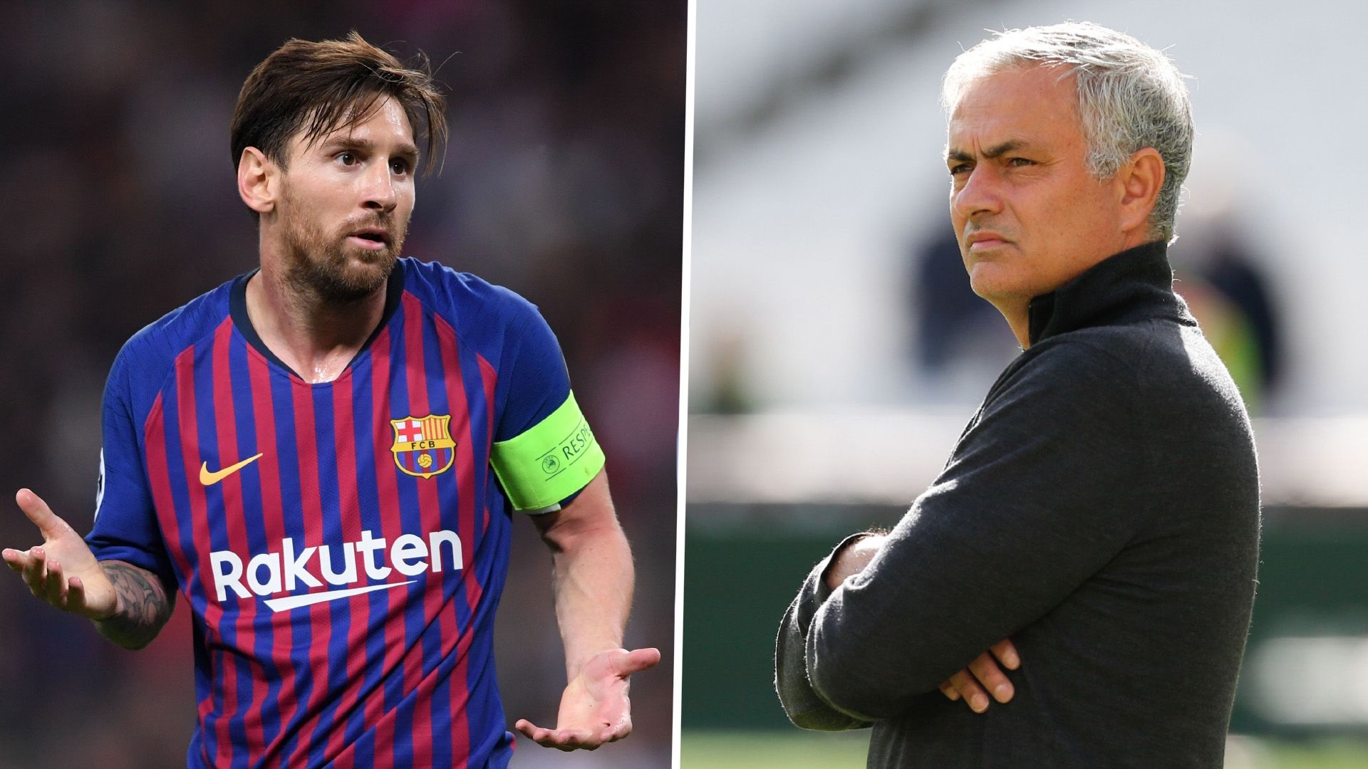 Lionel Messi Jose Mourinho GFX