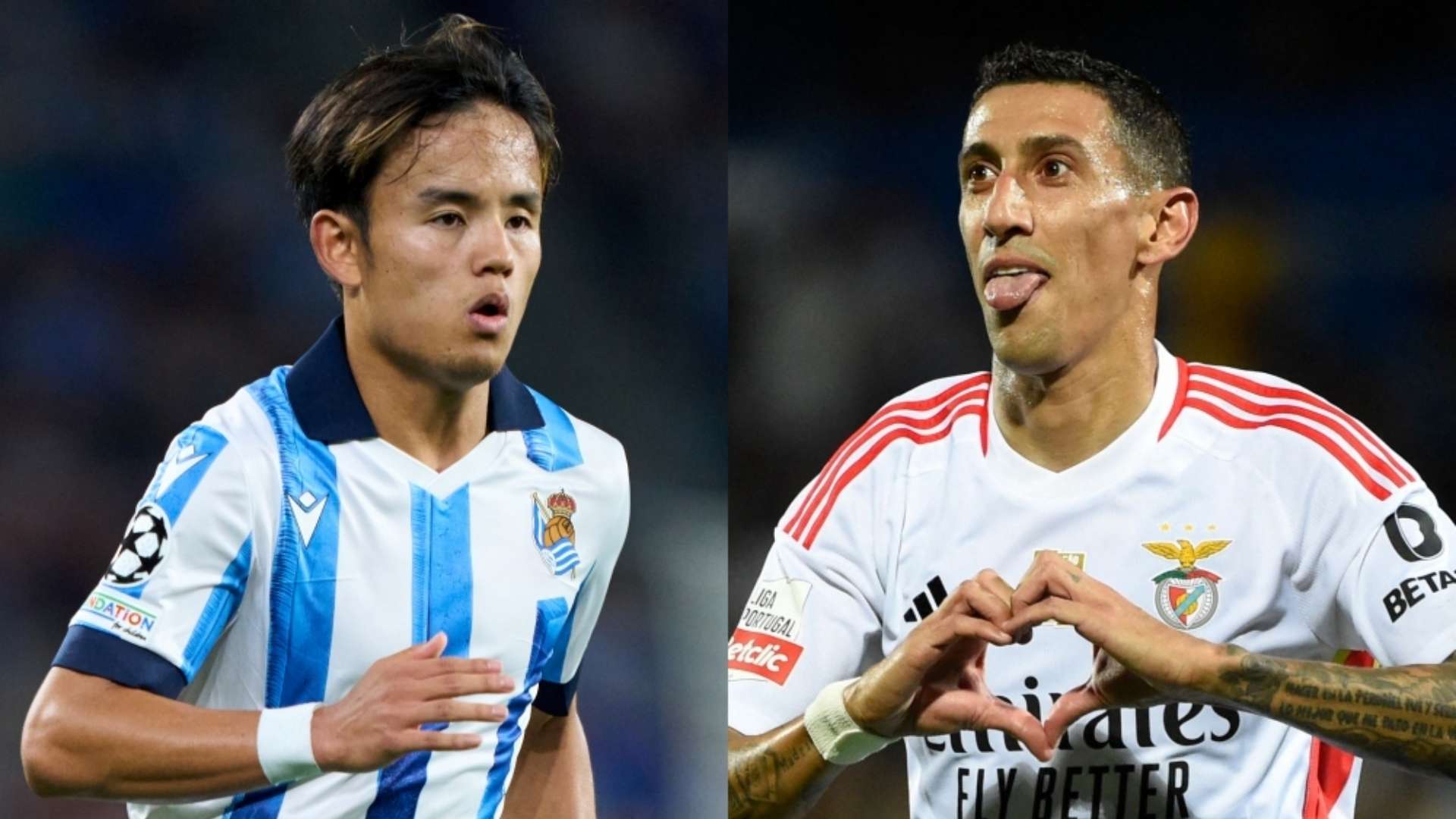 Takefusa Kubo Real Sociedad Angel Di Maria Benfica