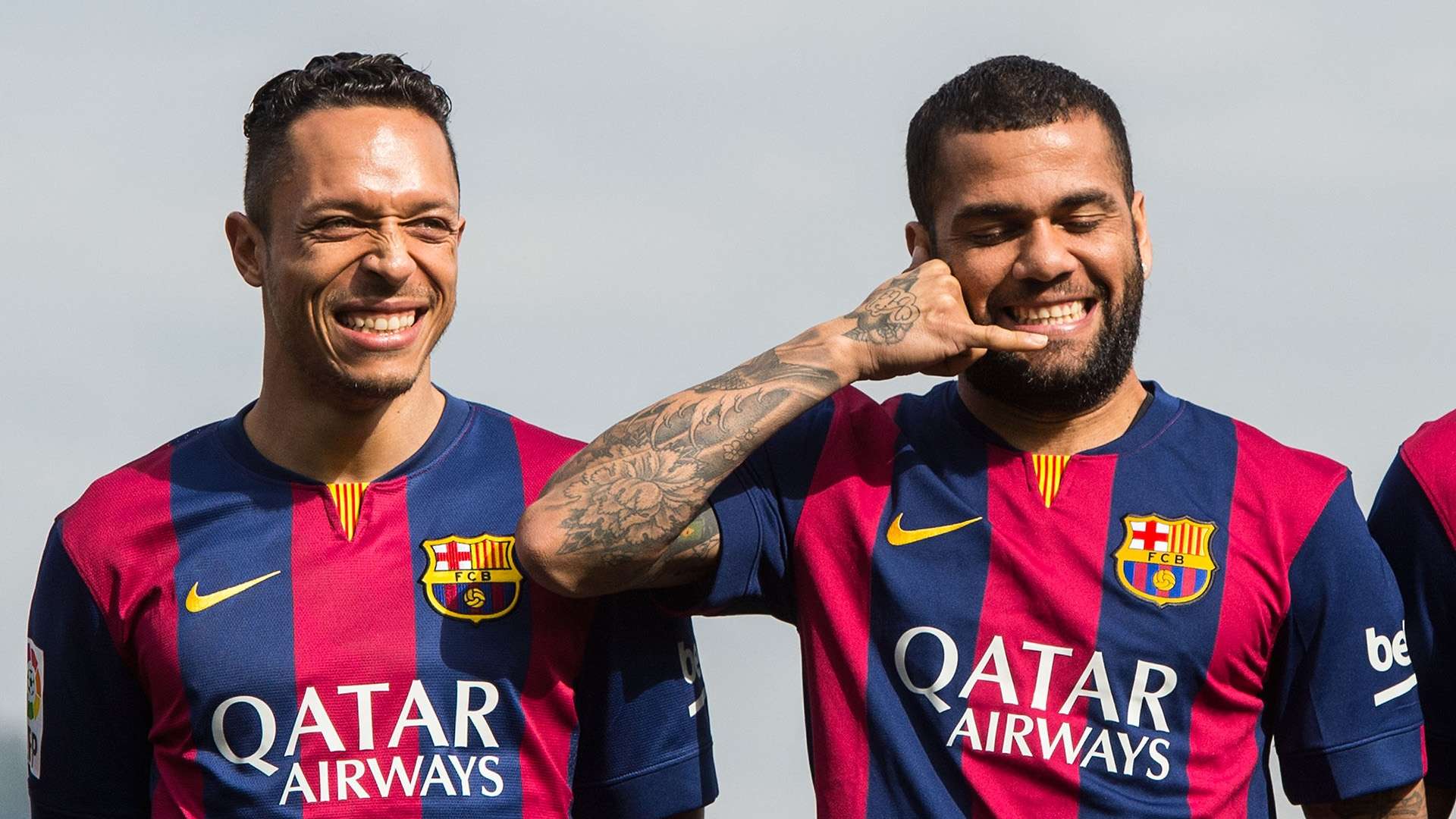Adriano Correia Dani Alves Barcelona 2015