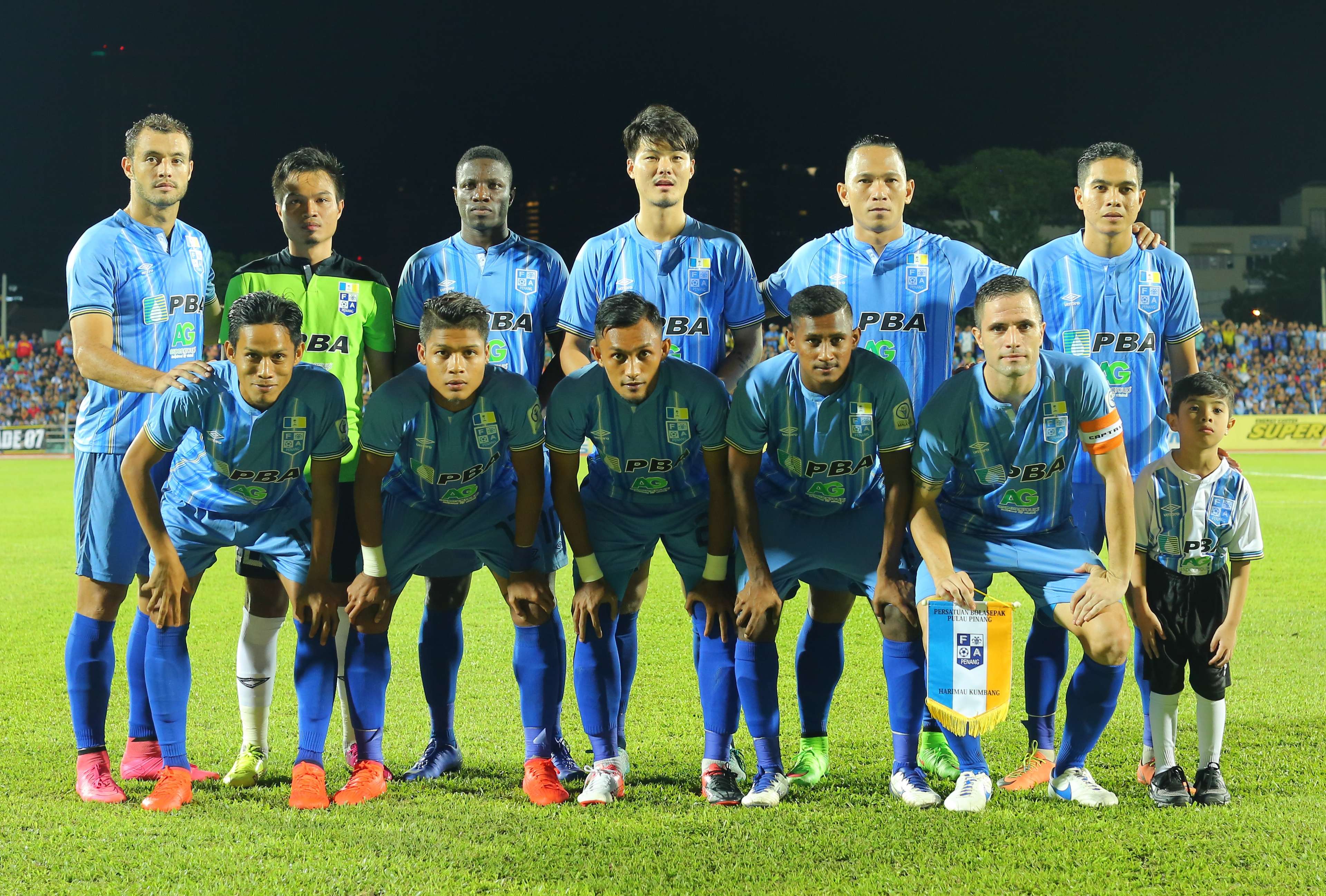 Pulau Pinang's starting lineup against Kelantan 16/8/2016