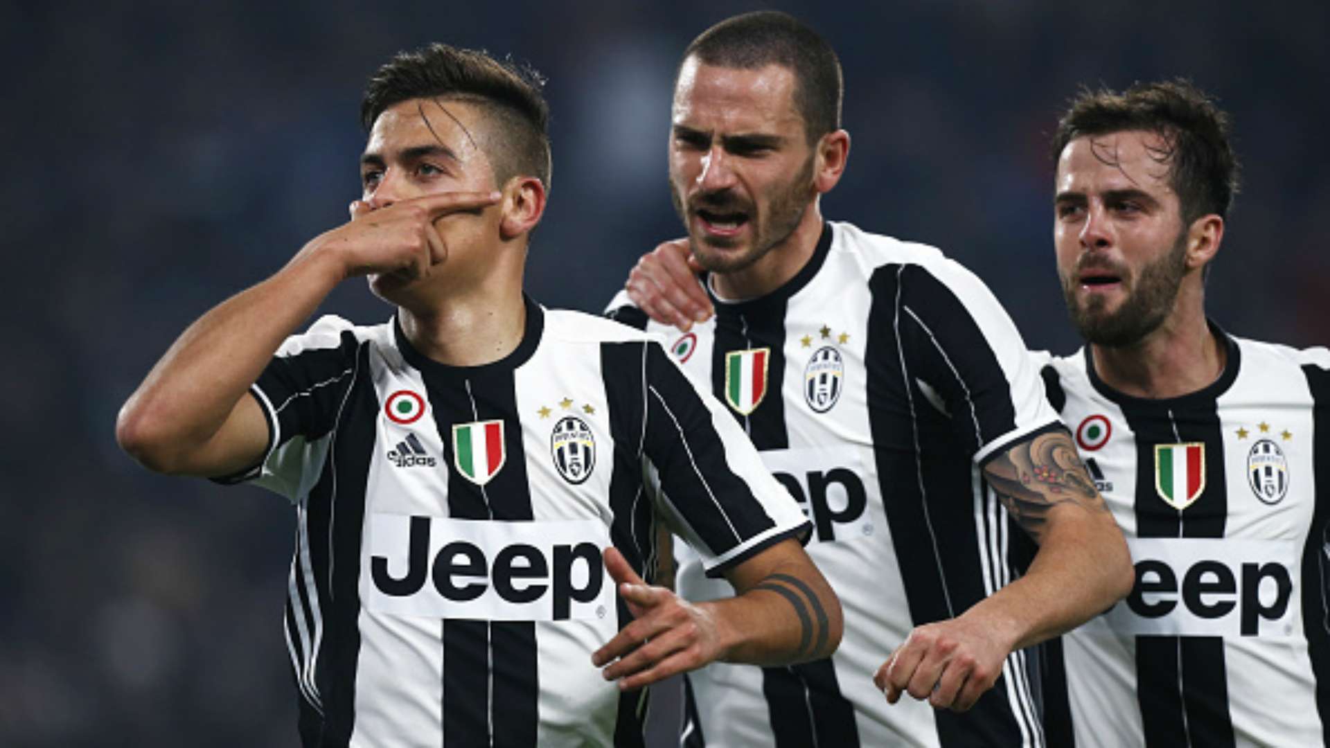 Paulo Dybala Leonardo Bonucci Miralem Pjanic Juventus Napoli Coppa Italia