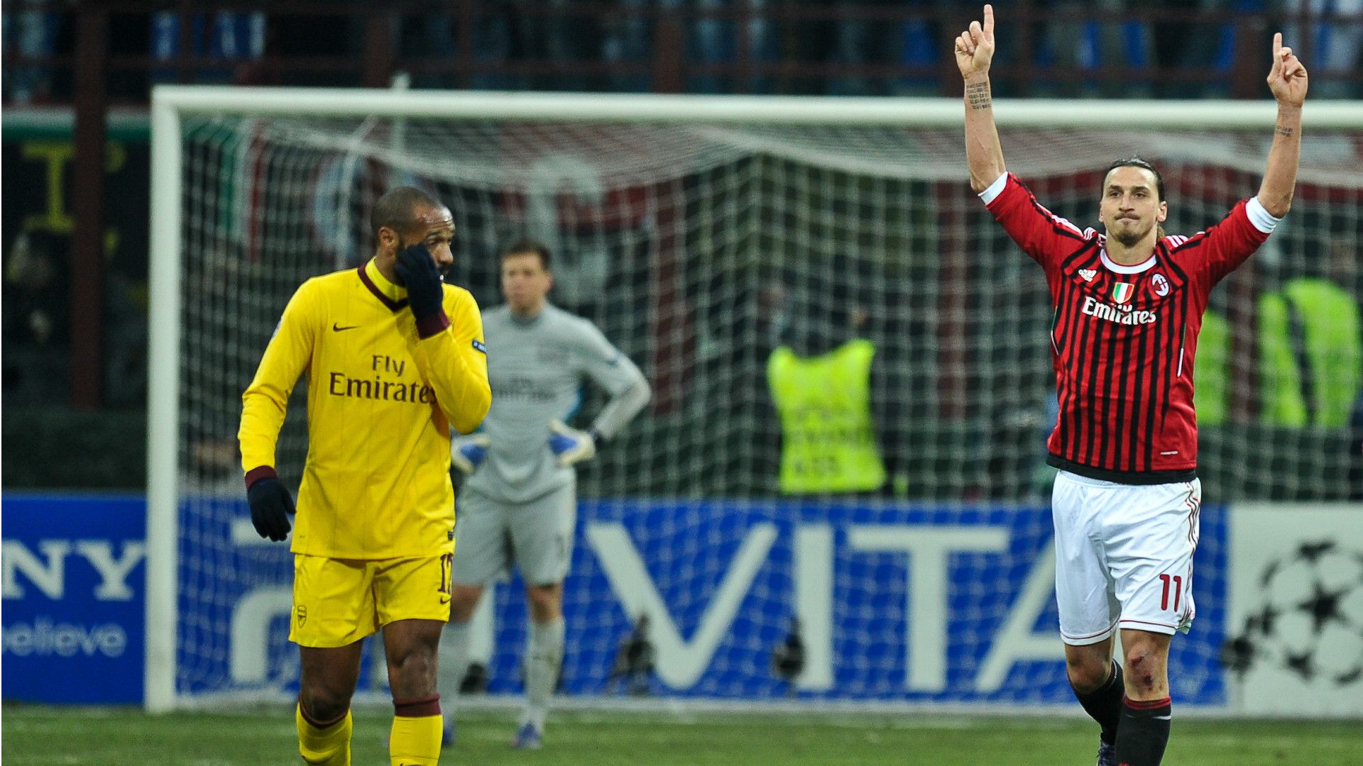 Zlatan Ibrahimovic Thierry Henry Milan Arsenal Champions League 15022012