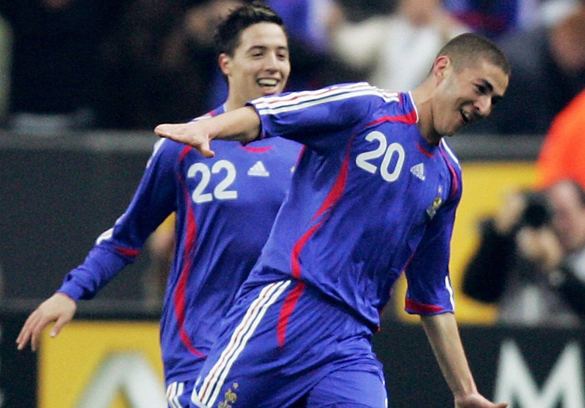 Karim Benzema Samir Nasri France Austria debut goal friendly 2007