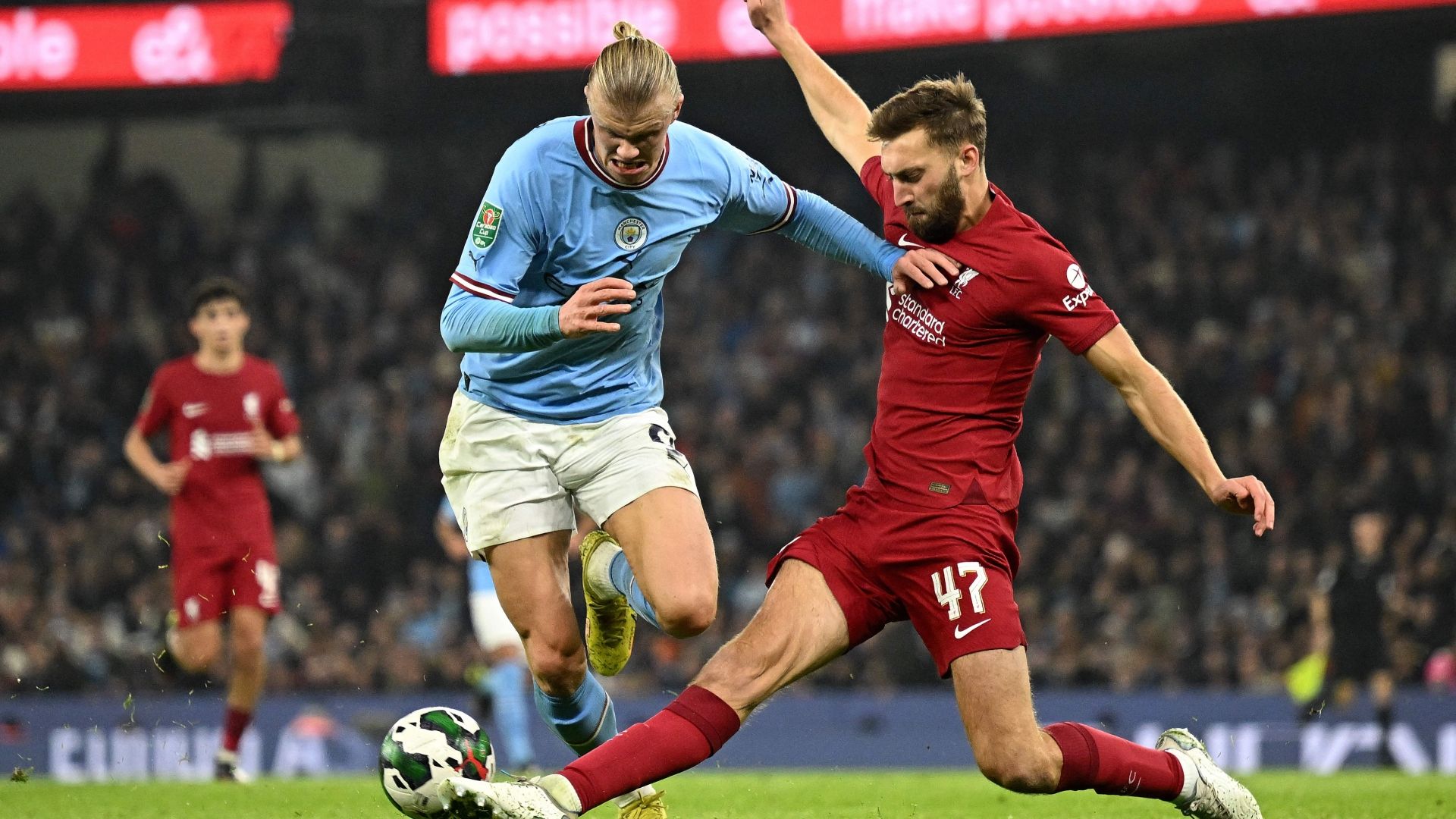 Erling Haaland Nat Phillips Manchester City Liverpool 2022