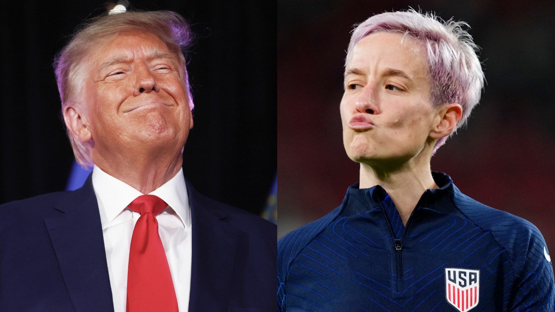 Donald Trump Megan Rapinoe split