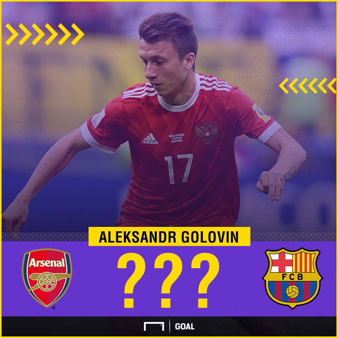 Aleksandr Golovin Arsenal Barcelona links
