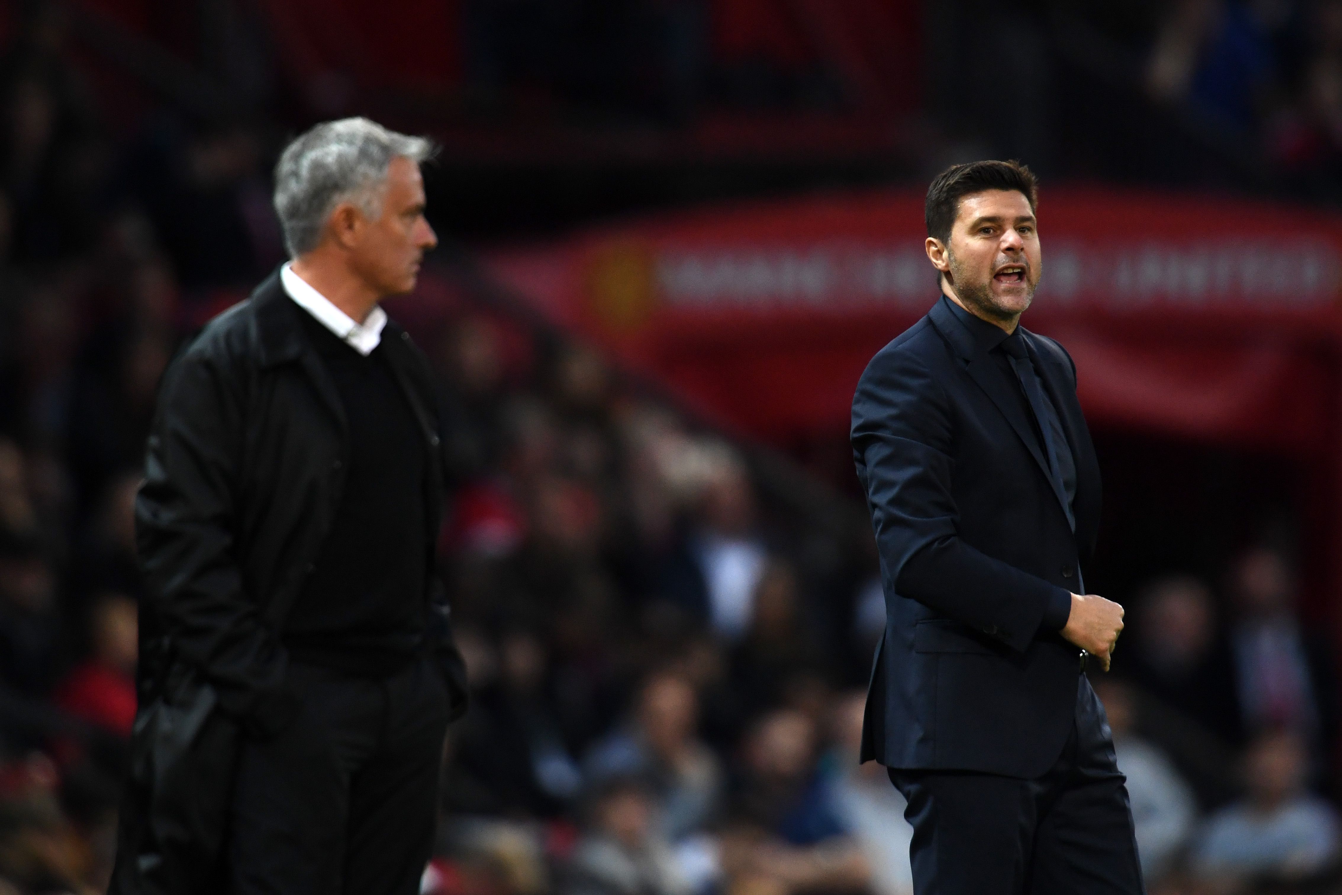 José Mourinho & Mauricio Pochettino - Manchester United v Tottenham Hotspur