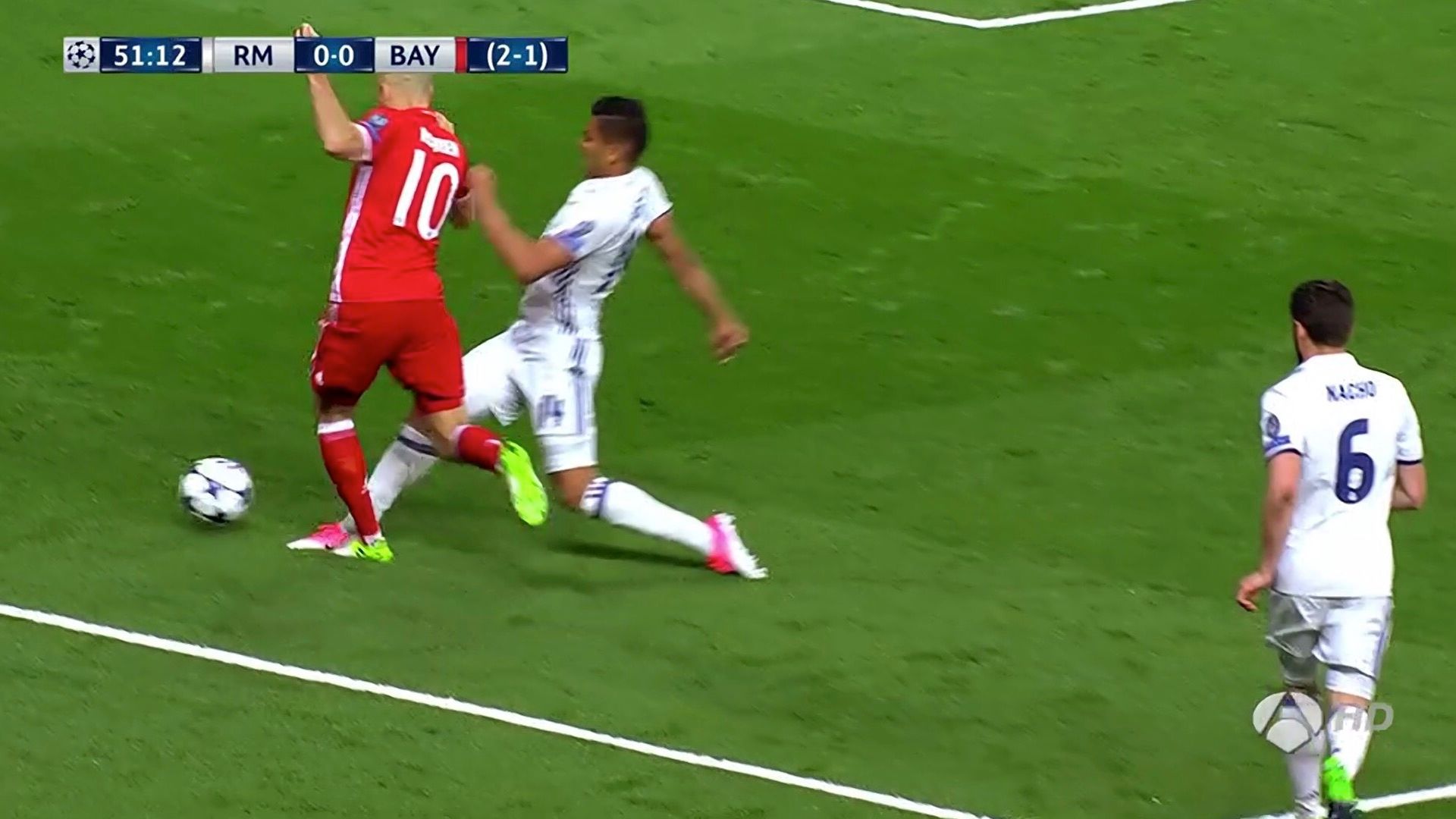 Penal Casemiro Arjen Robben Real Madrud Bayern Munich UCL 18042017