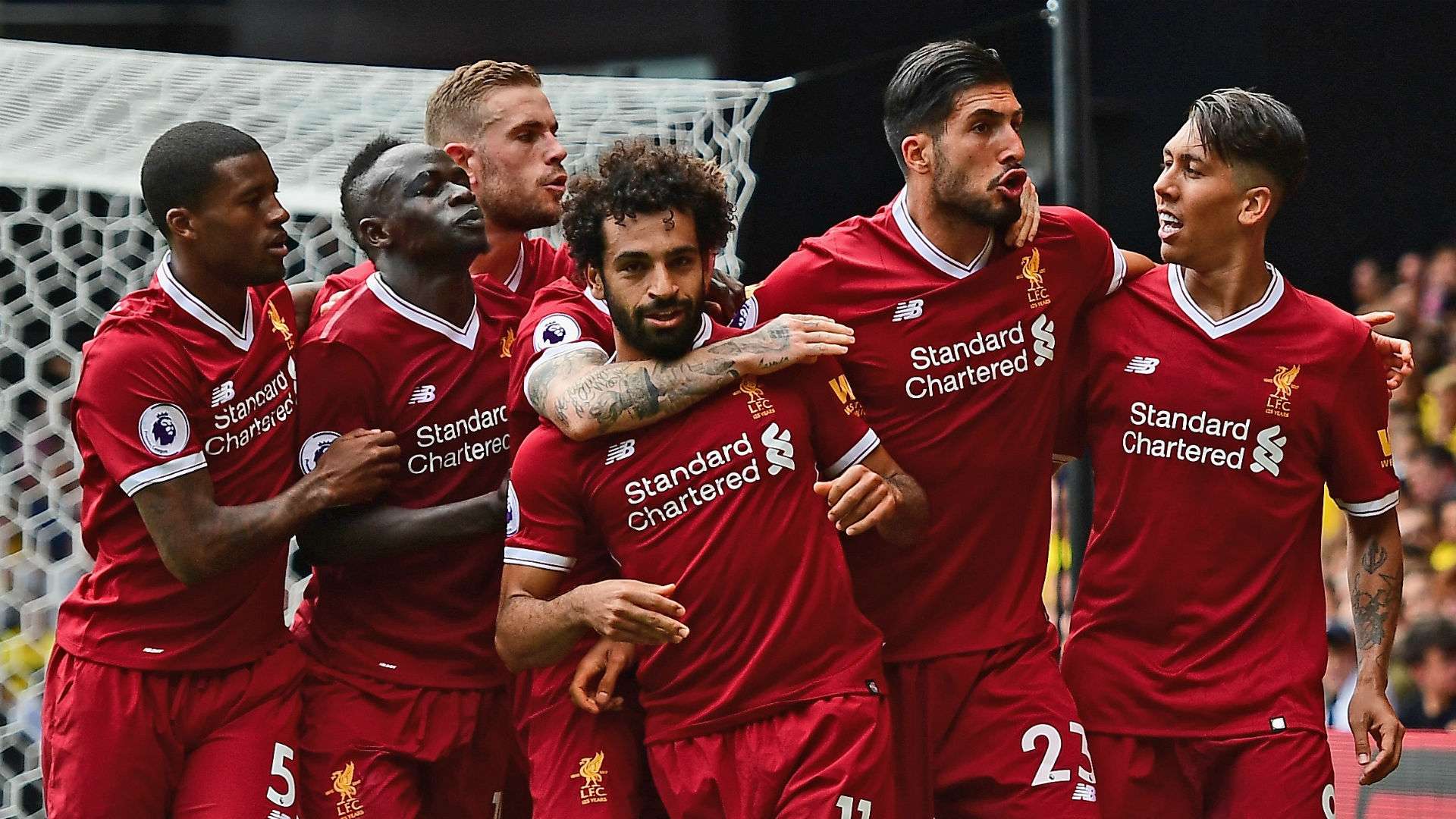 Liverpool celebrate vs Watford