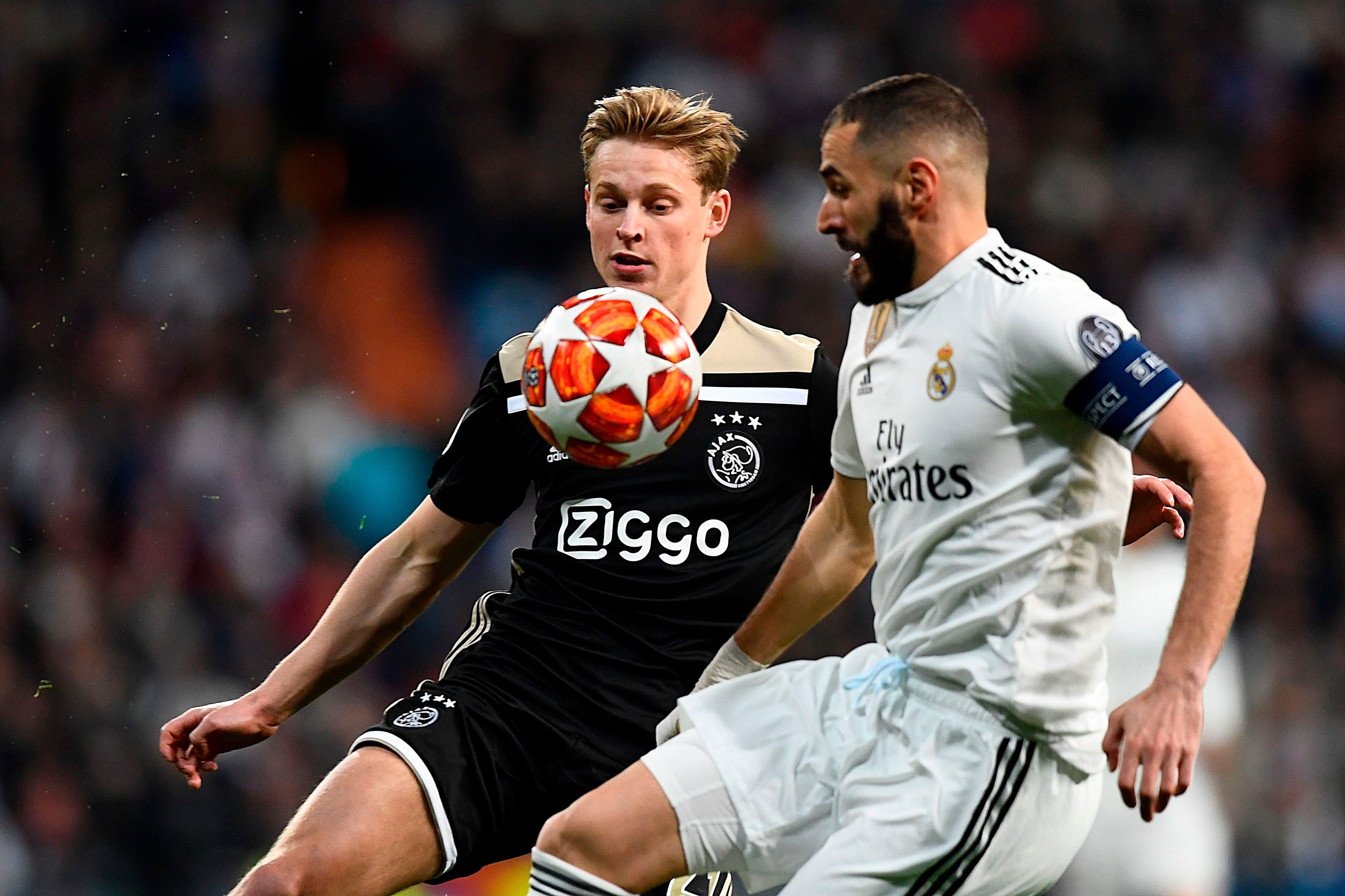 De Jong Benzema Real Madrid Ajax Champions League