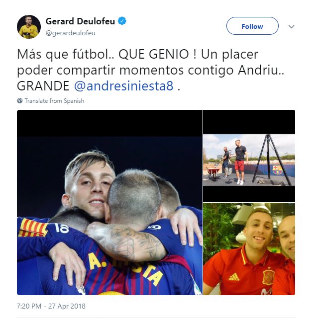 Reaction Iniesta