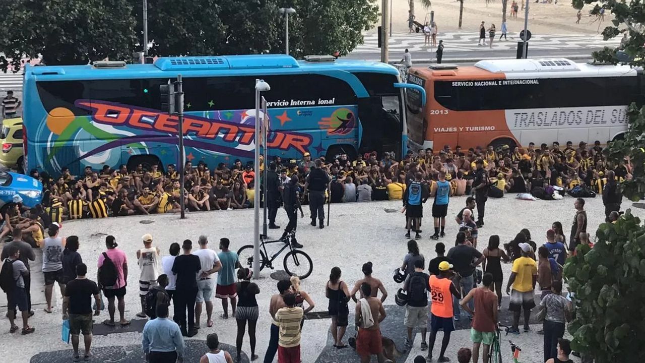 Confusao Flamengo Penarol briga Rio de Janeiro 03042019