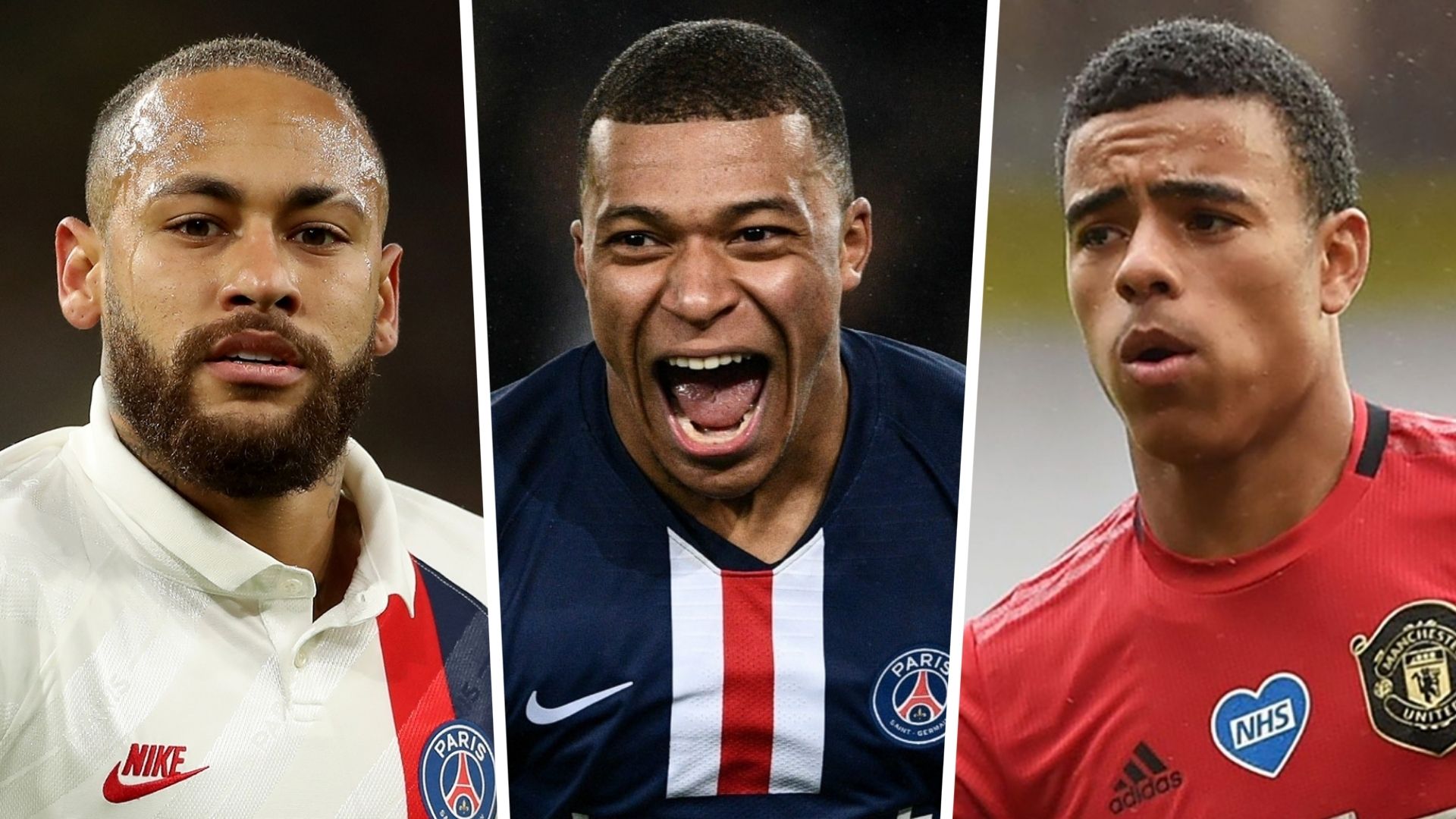 Neymar Kylian Mbappe Mason Greenwood 2019-20