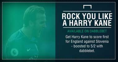 England Slovenia Kane graphic