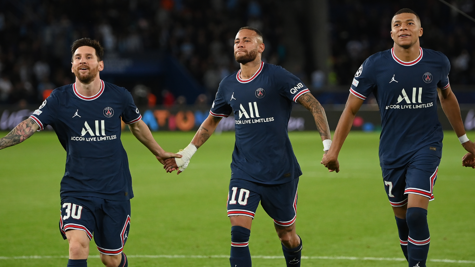 Messi Neymar Mbappé PSG-Manchester City 28-09-2021