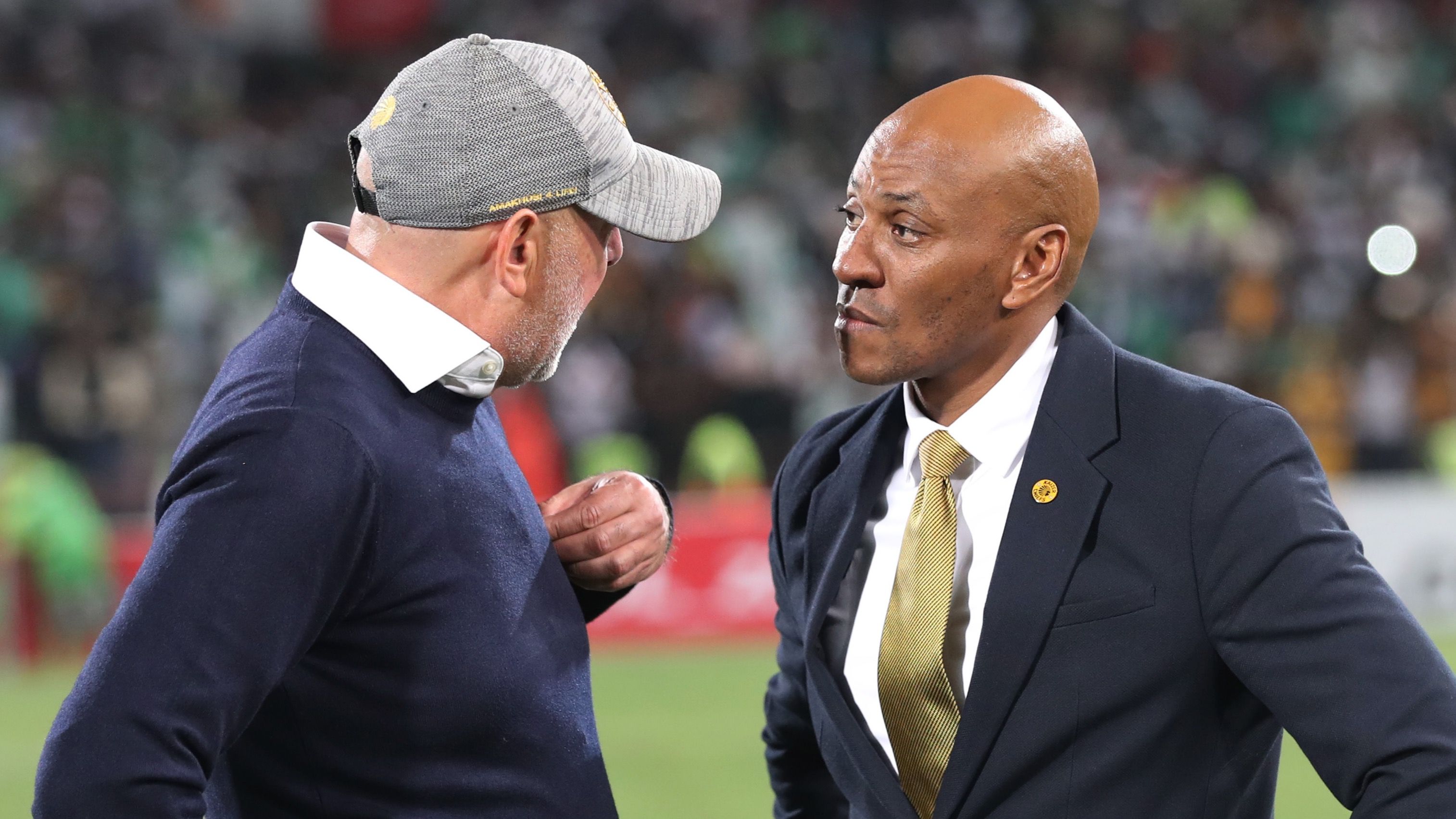 Nasreddine Nabi & Kaizer Motaung Jr. of Kaizer Chiefs