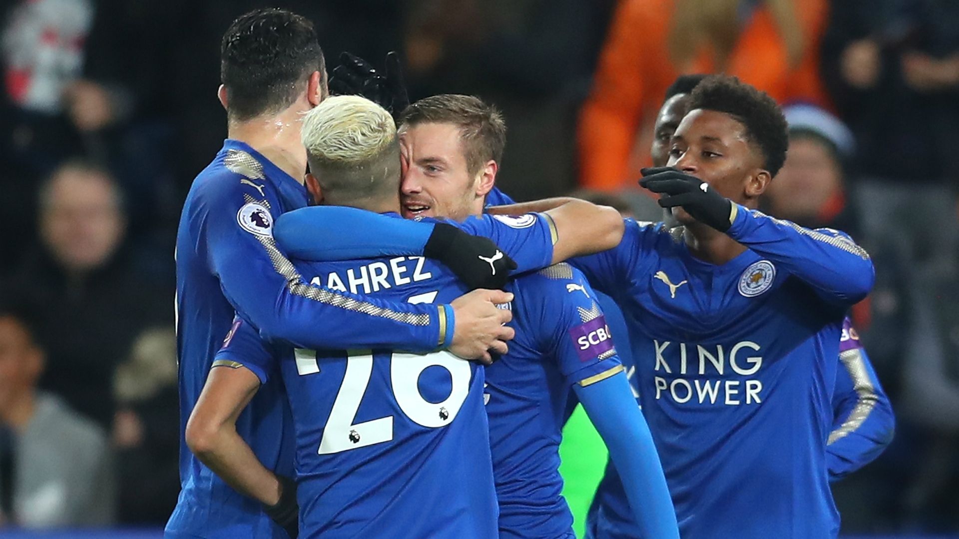 Jamie Vardy Riyad Mahrez Leicester City Manchester United