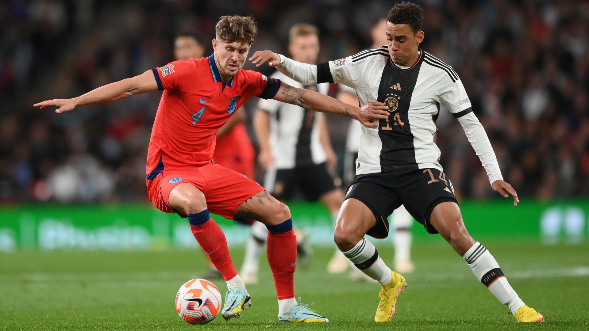 JOHN STONES ENGLAND JAMAL MUSIALA GERMANY NATIONS LEAGUE 26092022