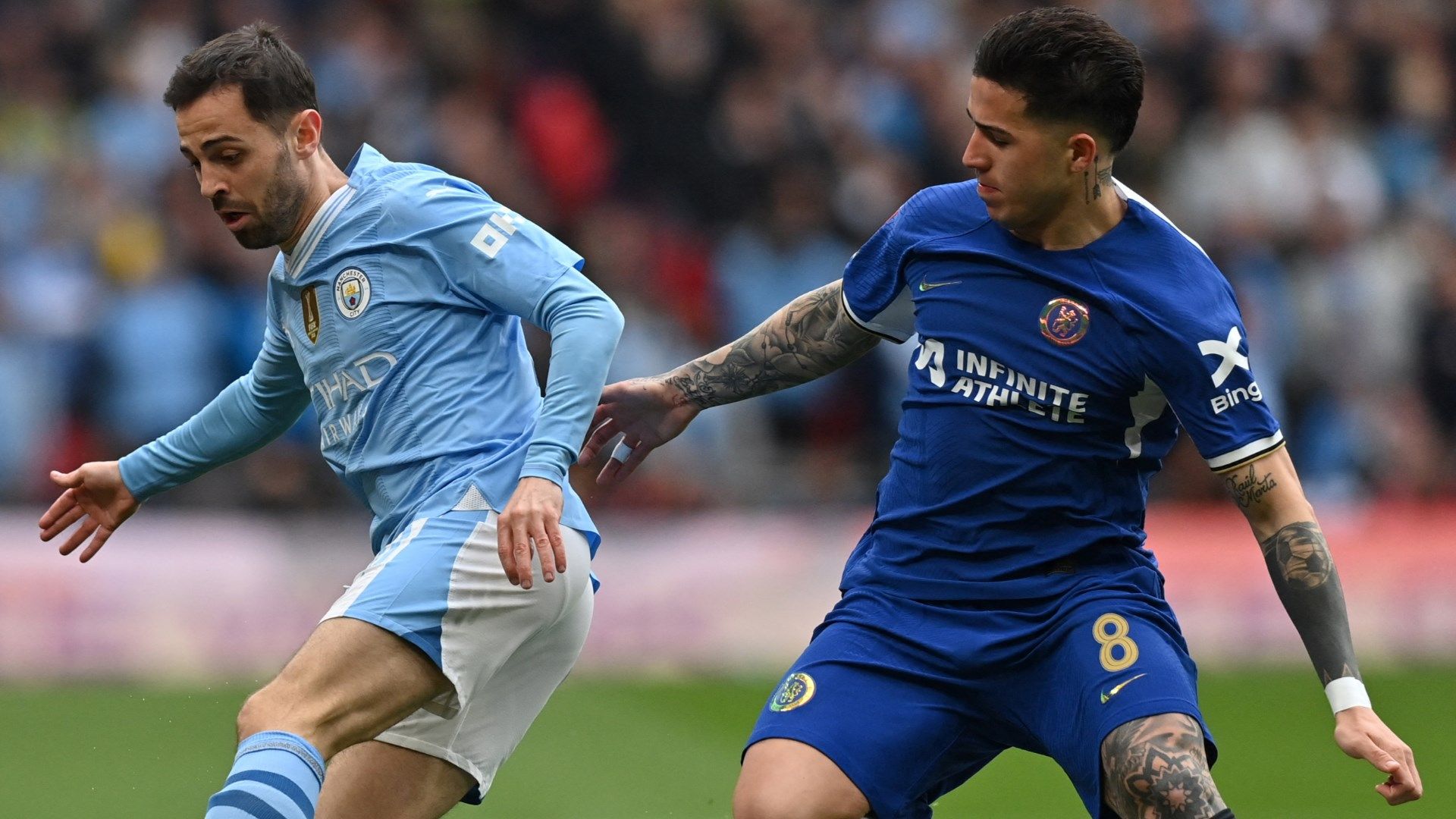 Bernardo Silva Enzo Fernandez Man City Chelsea 2023-24