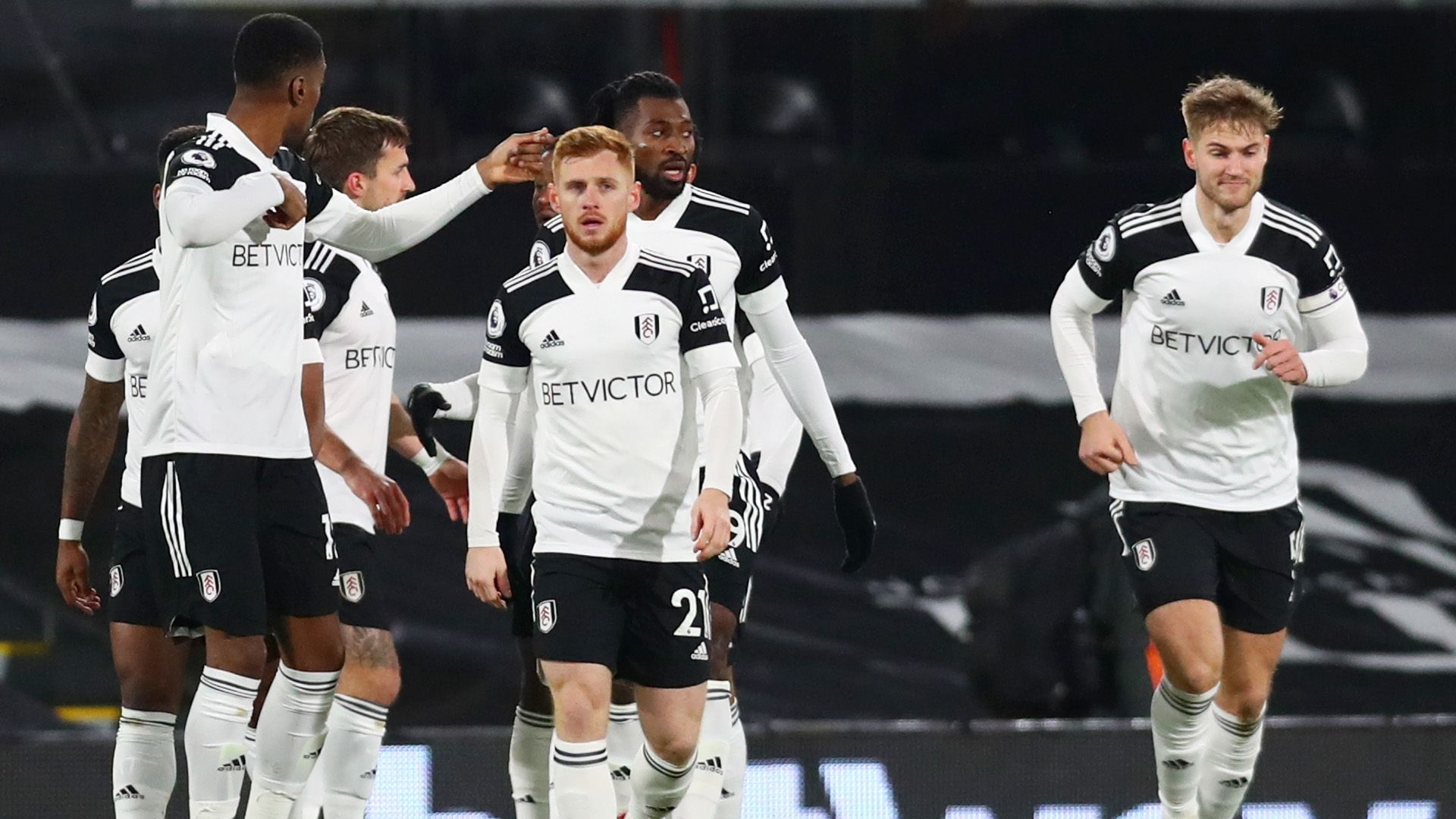 Fulham celebrate, Premier League 2020-21