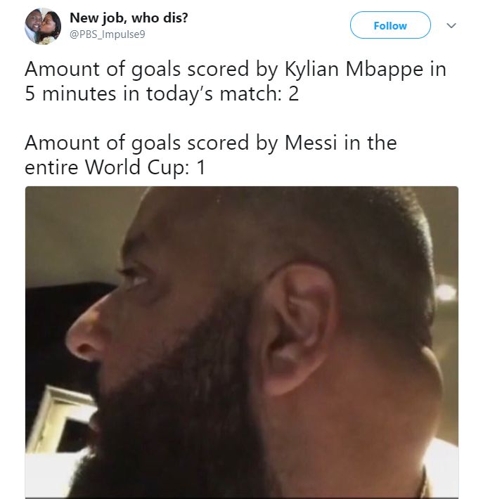 Reactions Mbappe France Argentina