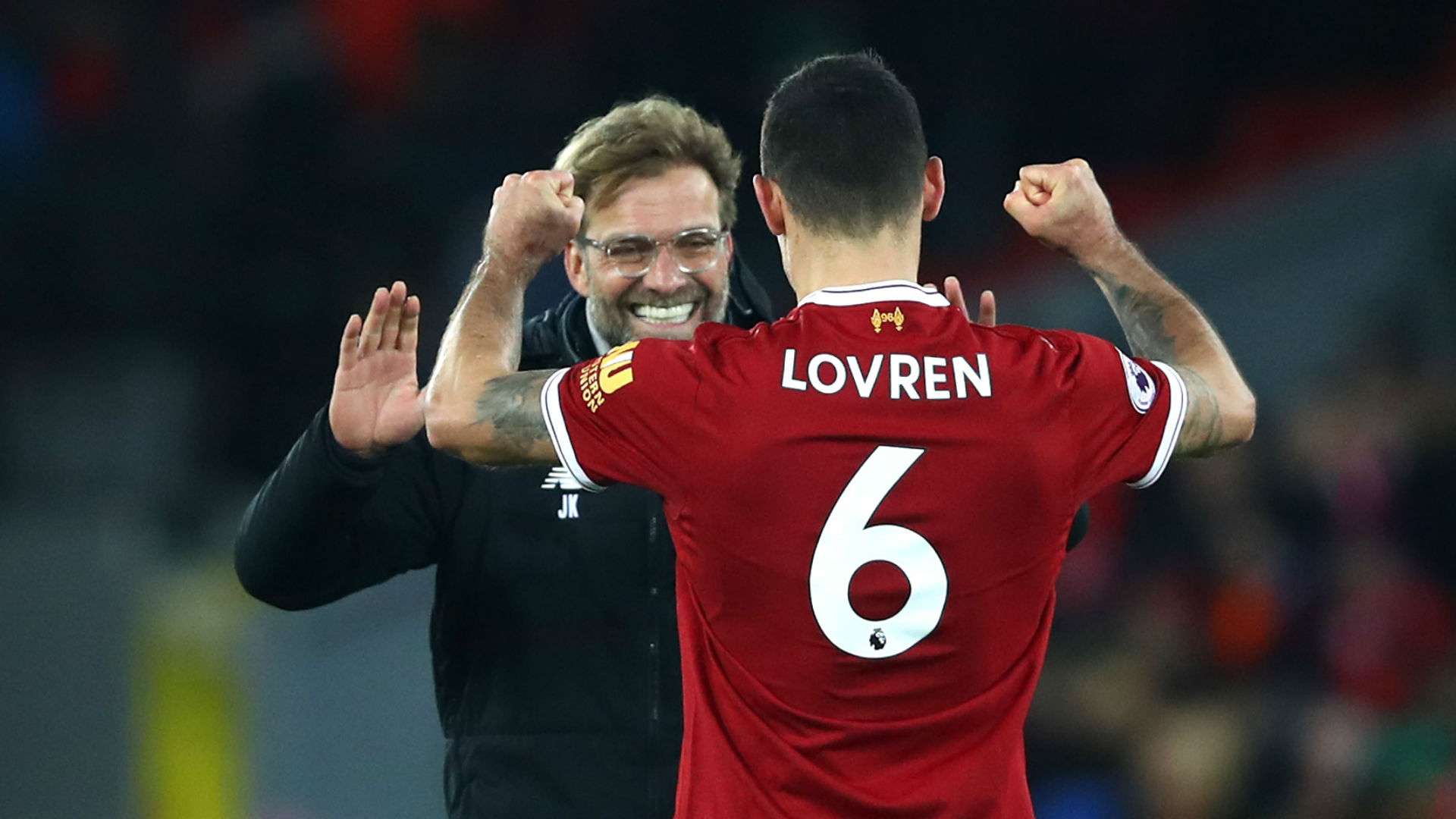 Jurgen Klopp and Dejan Lovren