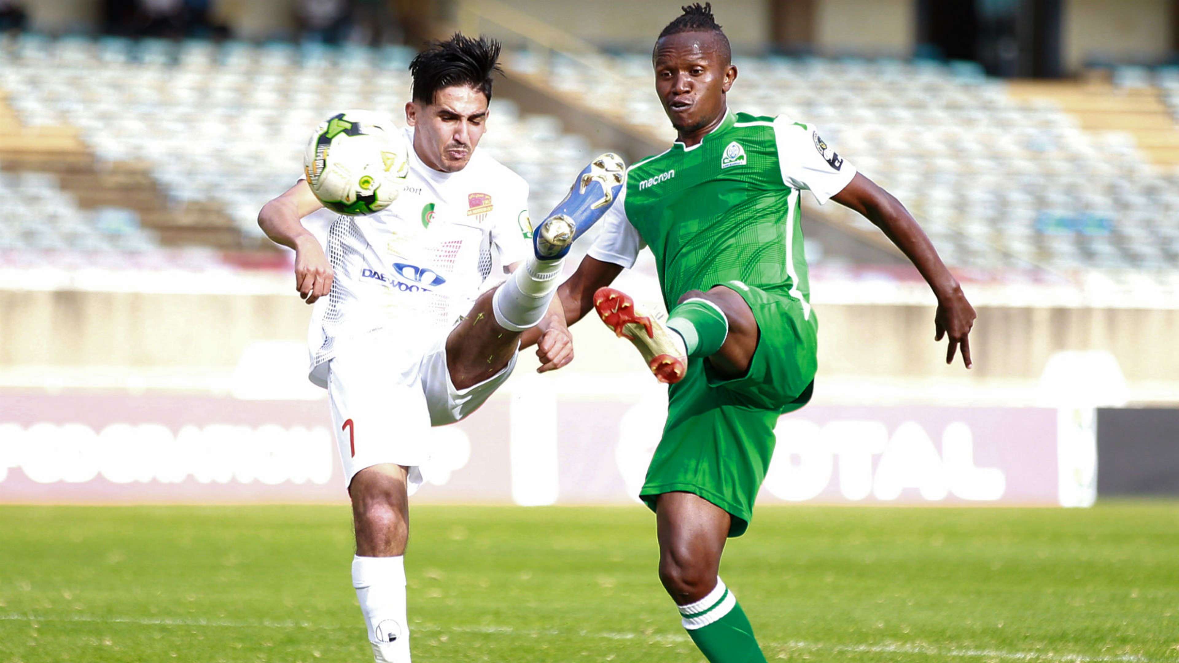 Gor Mahia midfielder Francis Kahata v Hussein Dey.