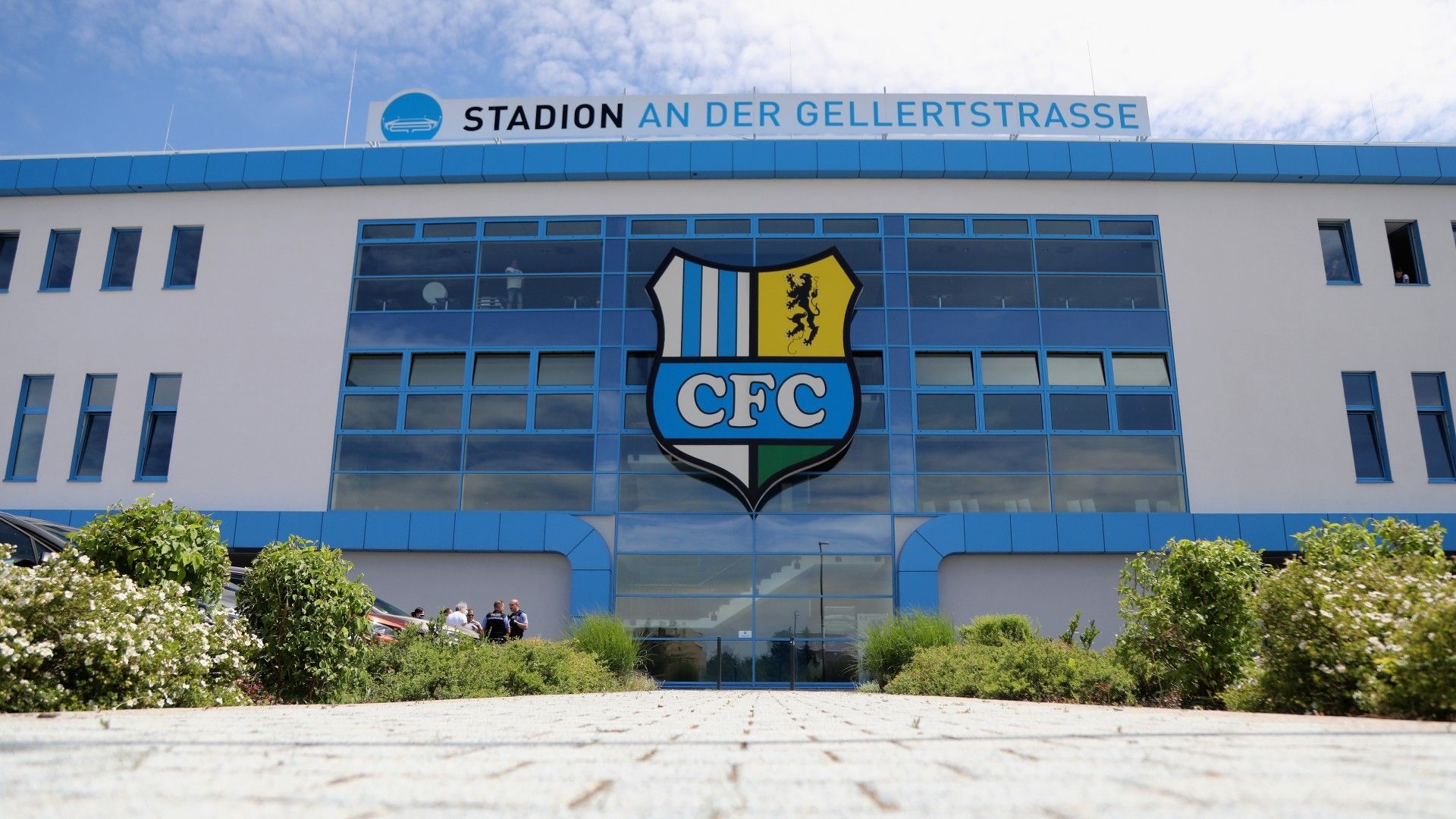 Chemnitzer FC and FC Hansa Rostock at Stadion an der Gellertstrasse