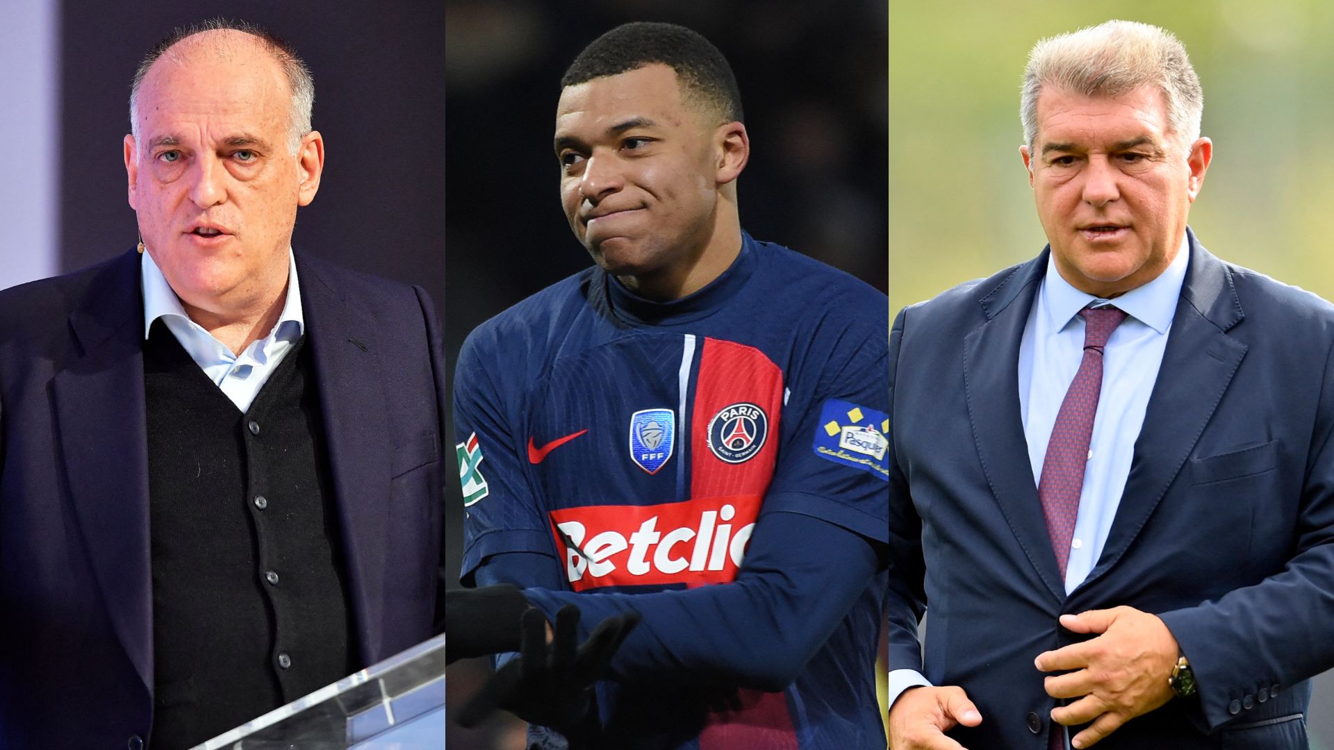 Tebas/Mbappe/Laporta Split