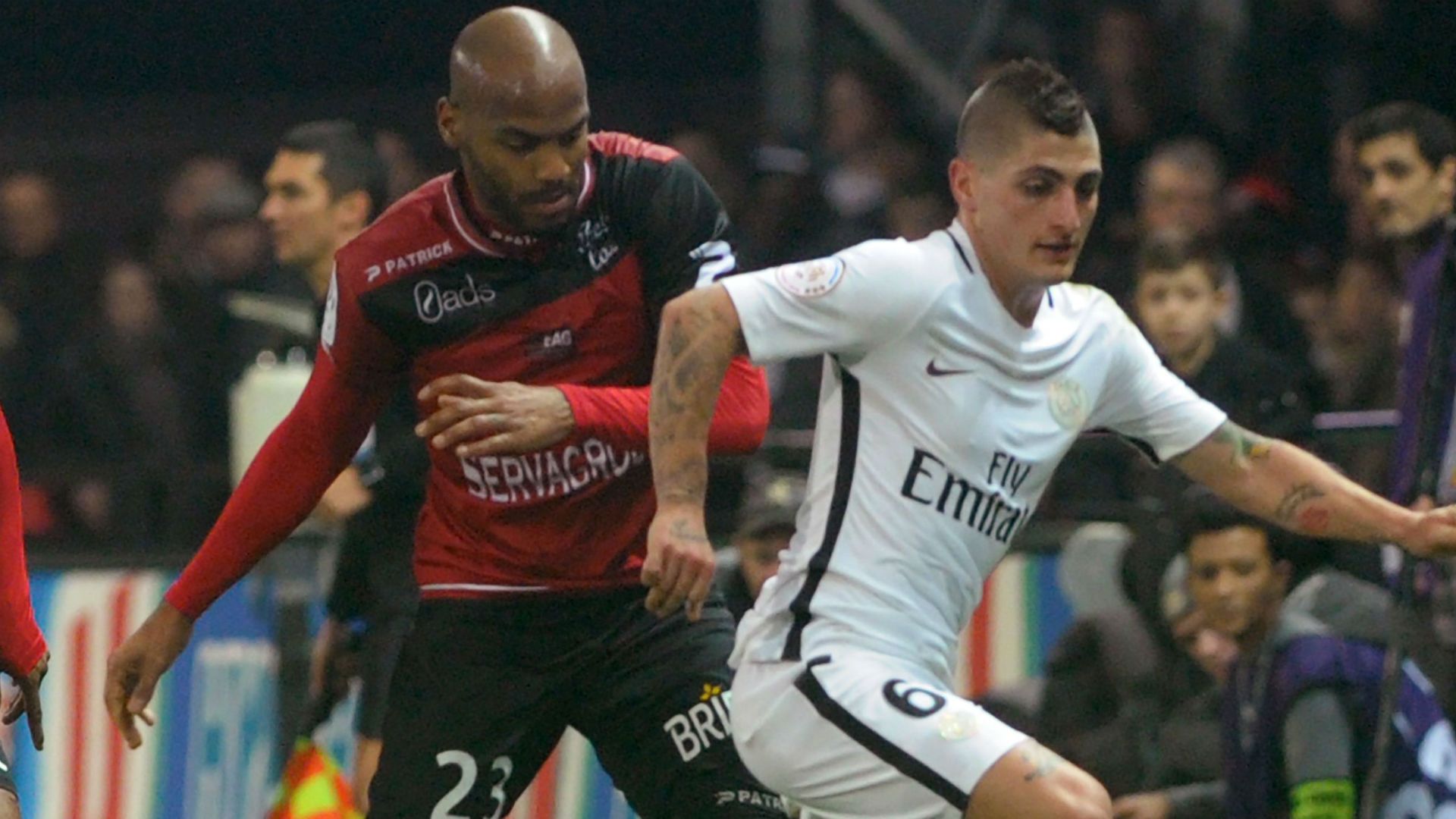 Marco Verratti Jimmy Briand Guingamp Paris SG Ligue 1 17122016
