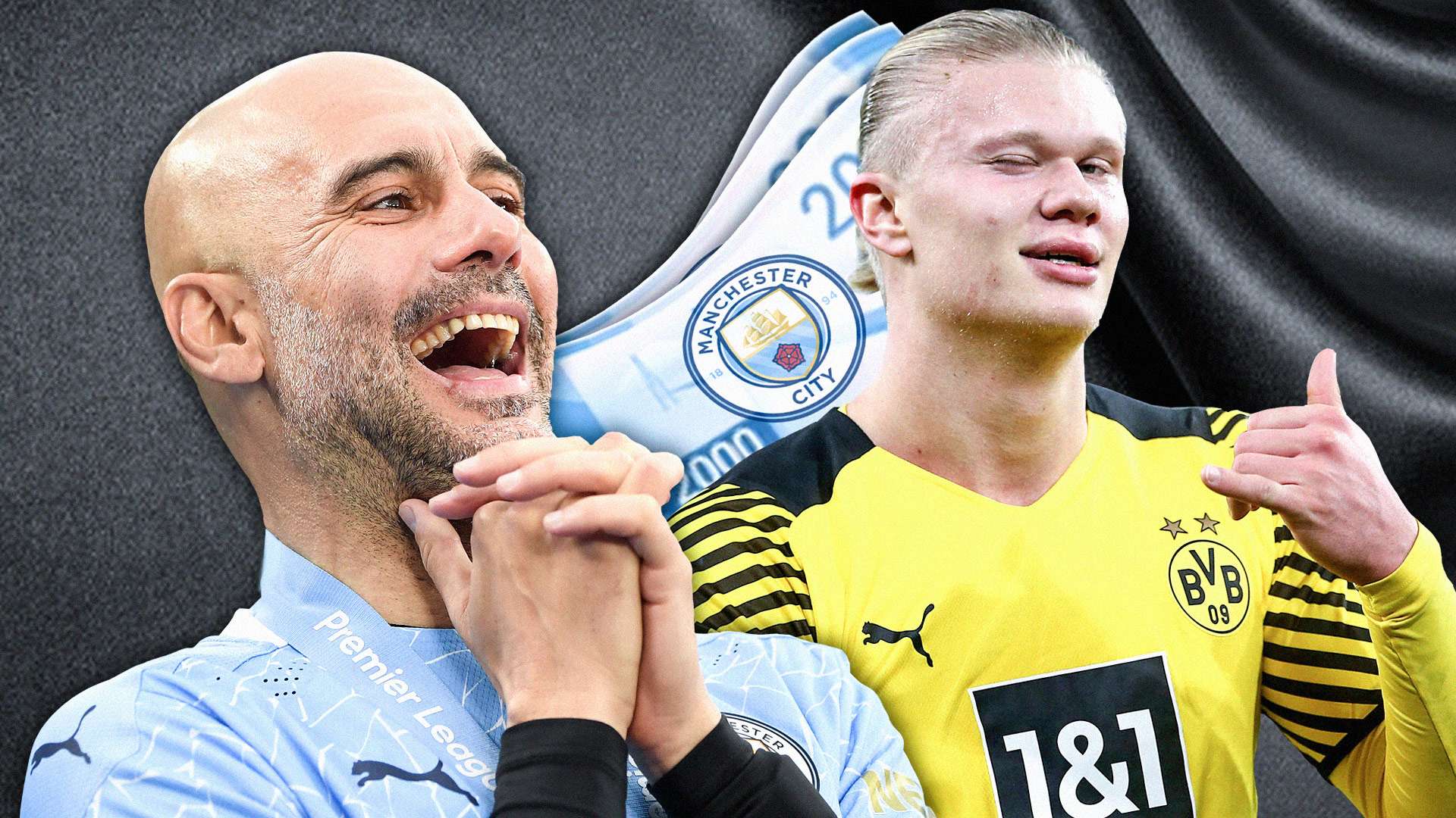 GFX Pep Guardiola Erling Haaland