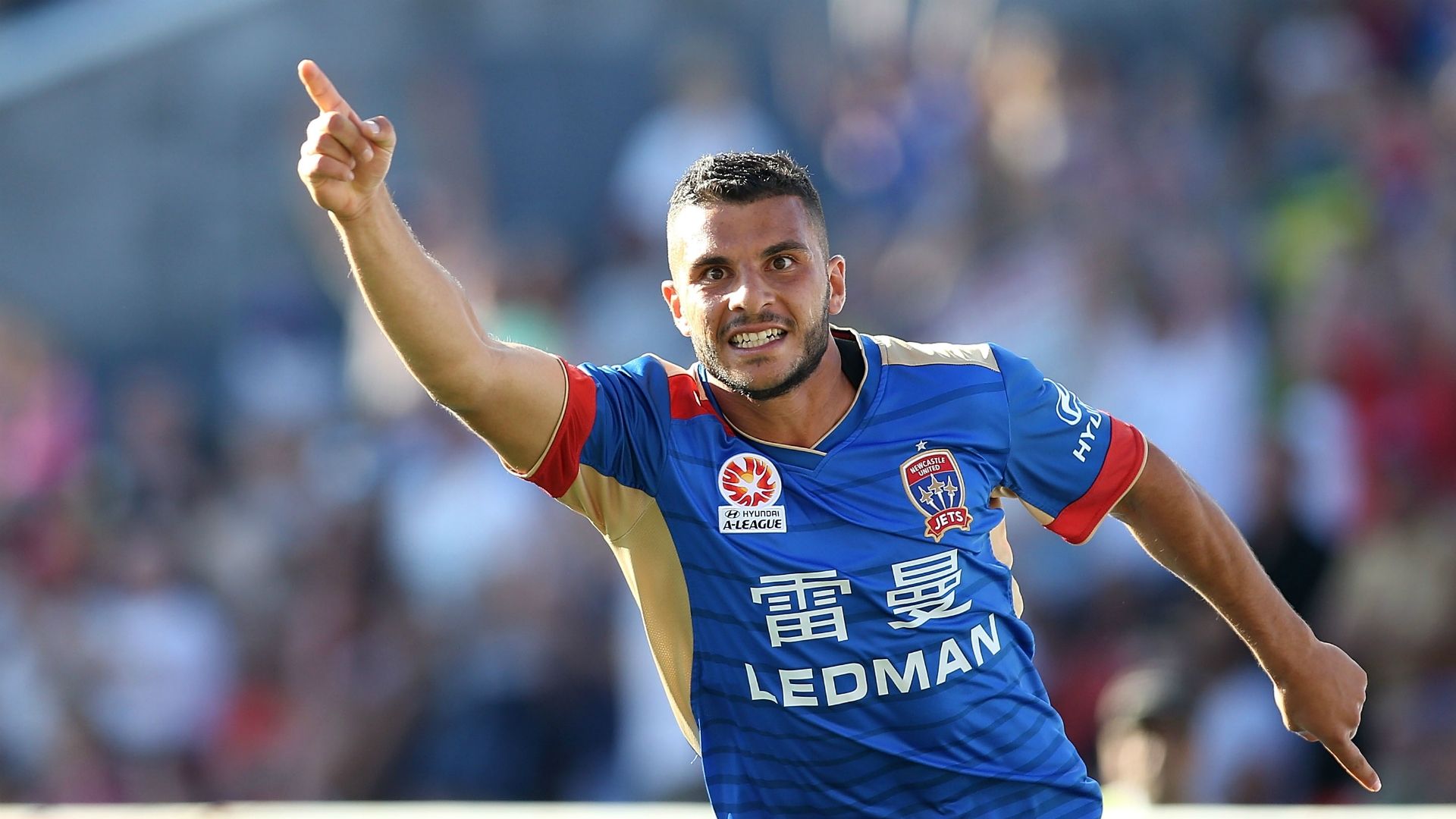 Andrew Nabbout Newcastle Jets v Brisbane Roar A-League 16102016