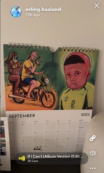 Erling Haaland Snapchat story