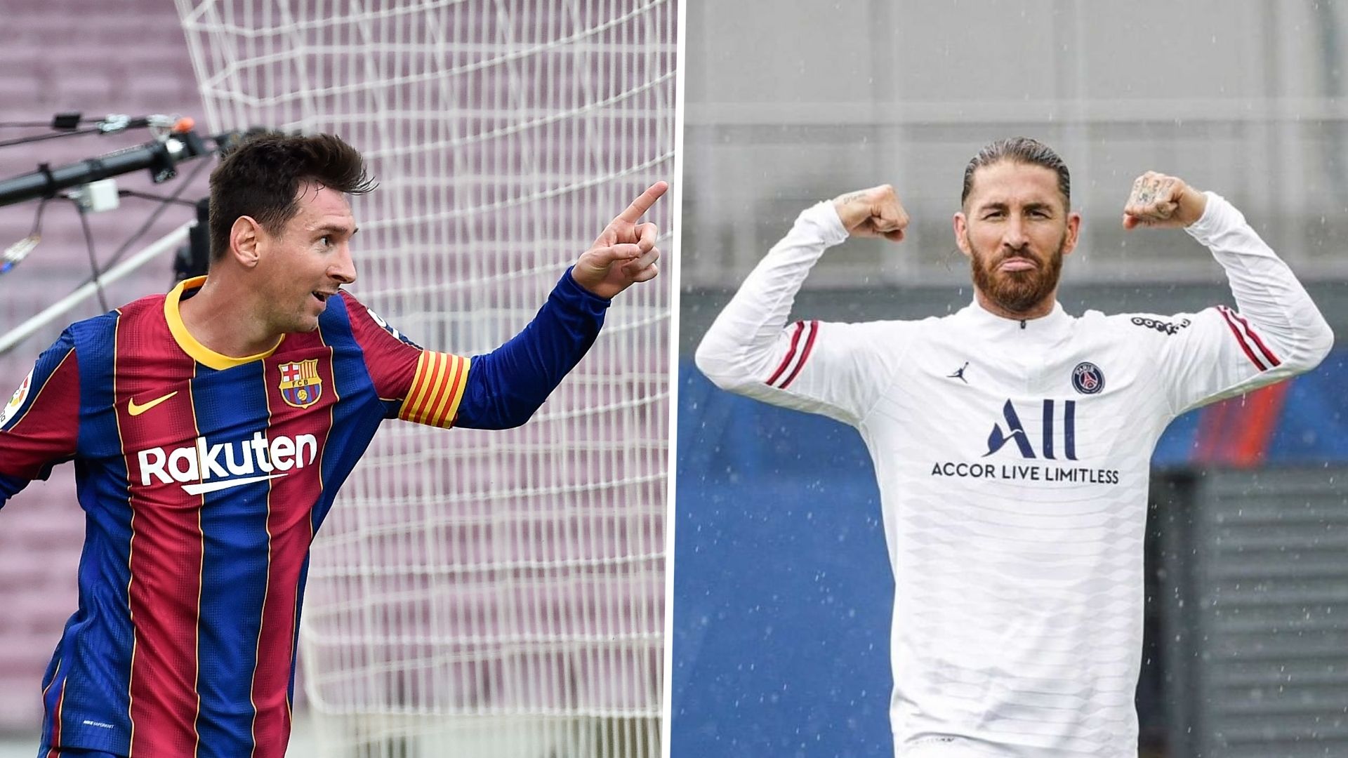 Leo Messi Barcelona Sergio Ramos Real Madrid PSG