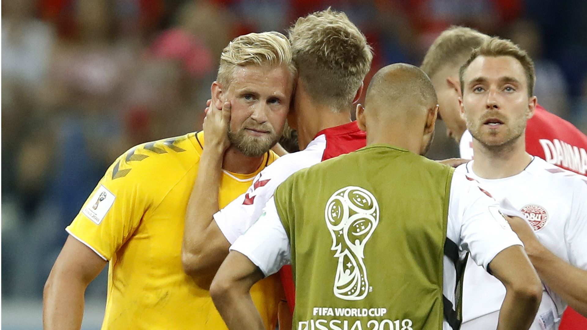 Kasper Schmeichel Eriksen Croatia Denmark World Cup 01072018