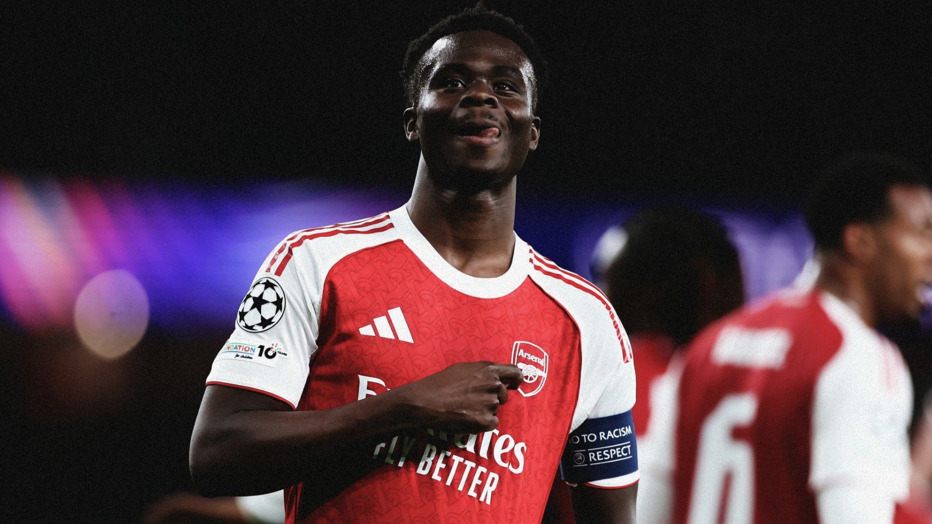 Bukayo Saka Arsenal Atletico Madrid GFX