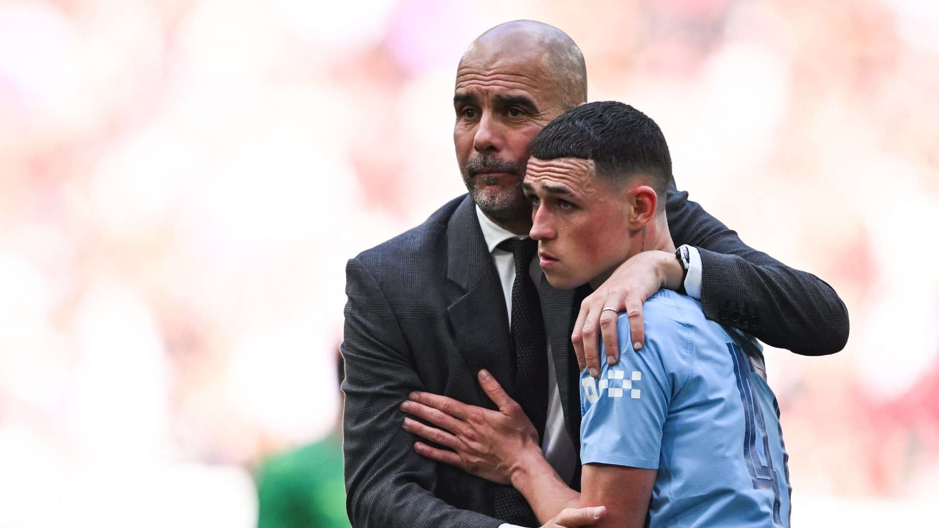 Pep Guardiola Phil Foden Manchester City FA Cup final 2024