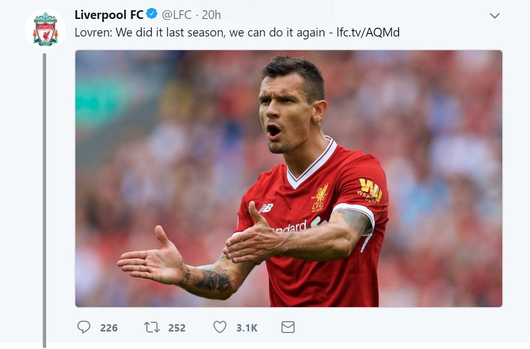 Liverpool FC Tweet