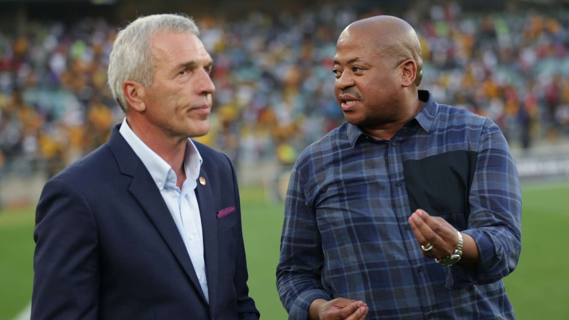 Ernst Middendorp and Bobby Motaung Kaizer Chiefs July 2020