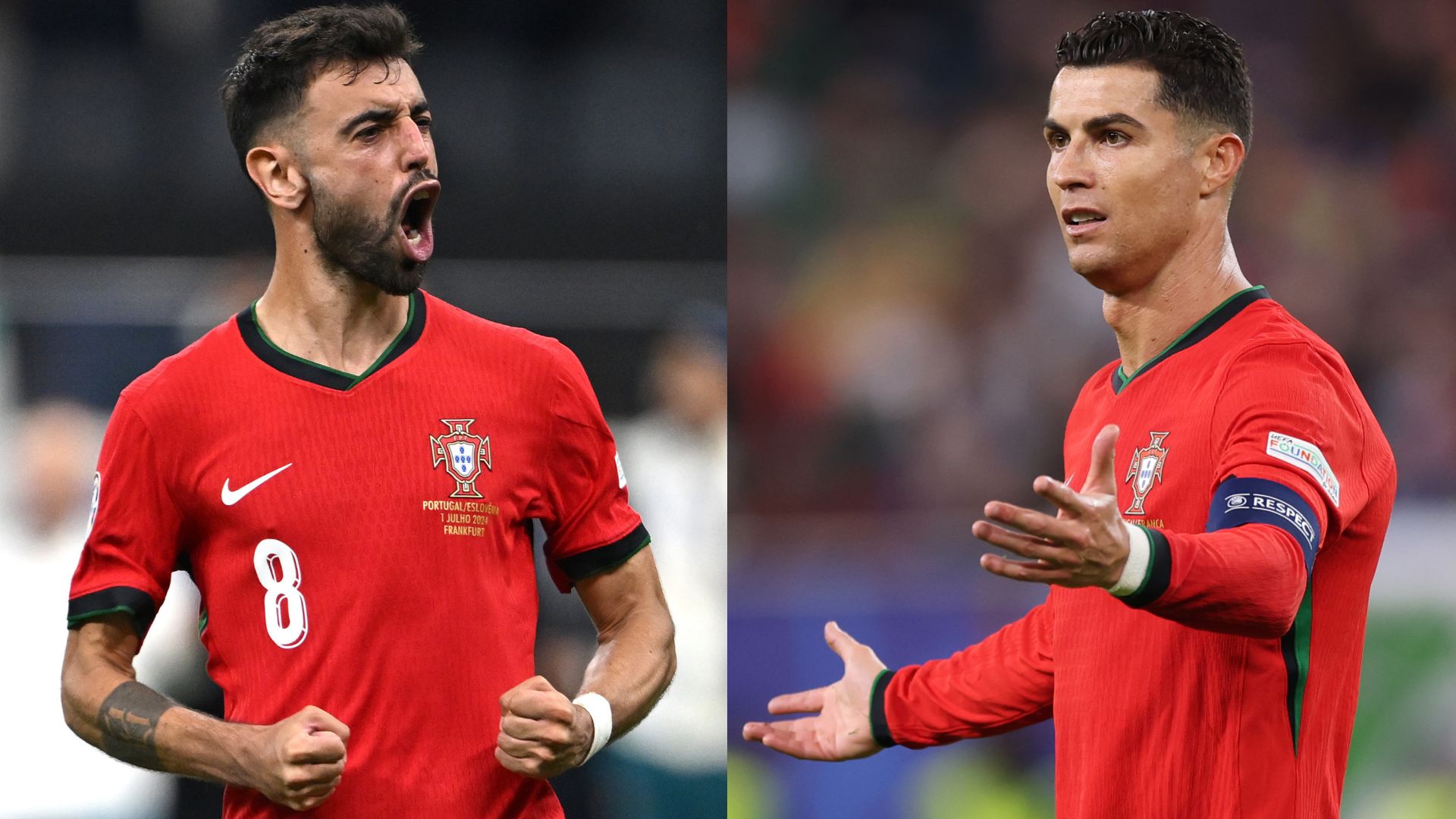 Bruno Fernandes Cristiano Ronaldo Portugal Euro 2024