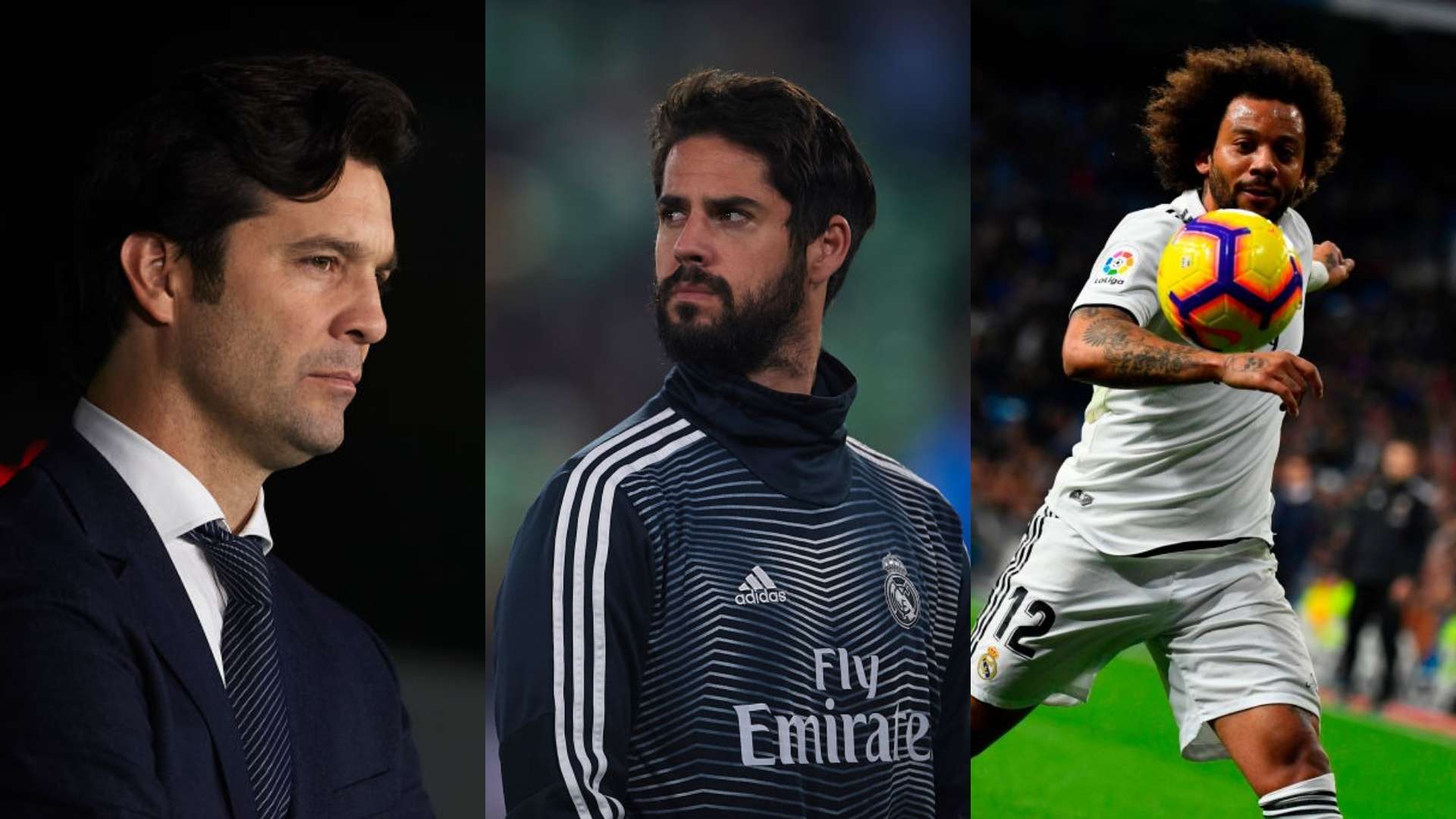 GFX Info Solari, Isco and Marcelo with Real Madrid