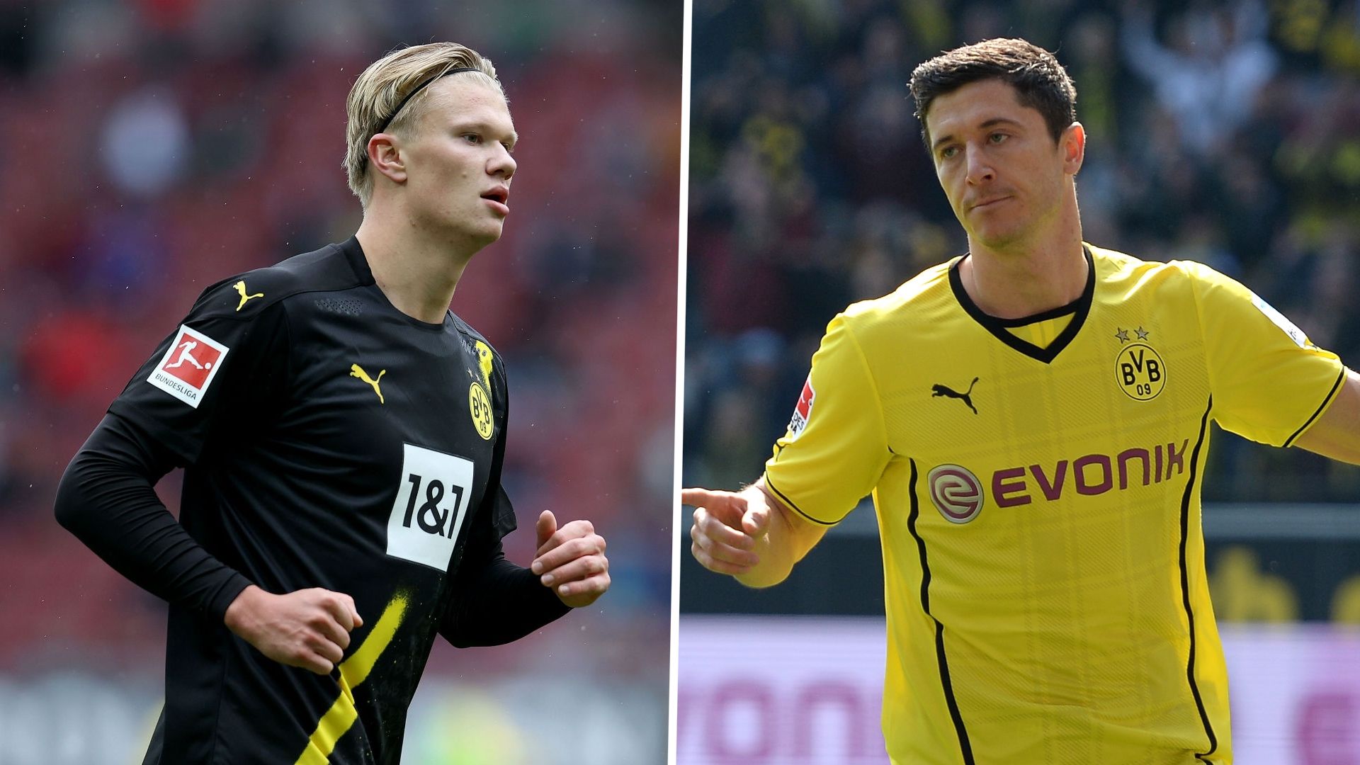 Haaland Lewandowski Dortmund