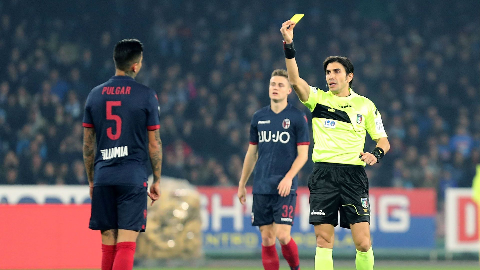 291218 Bologna Napoli Erick Pulgar Gianpaolo Galvarese Mattias Svanberg