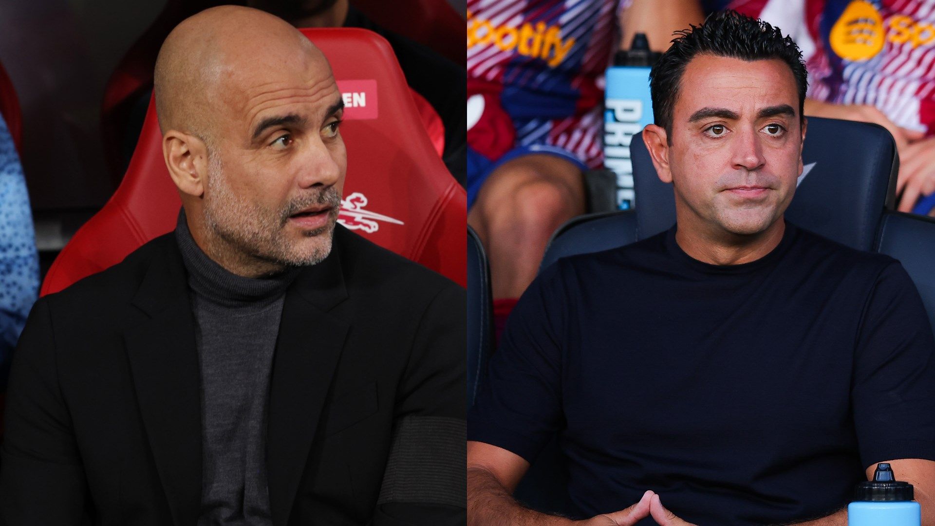 Pep Guardiola Xavi Hernandez Barcelona